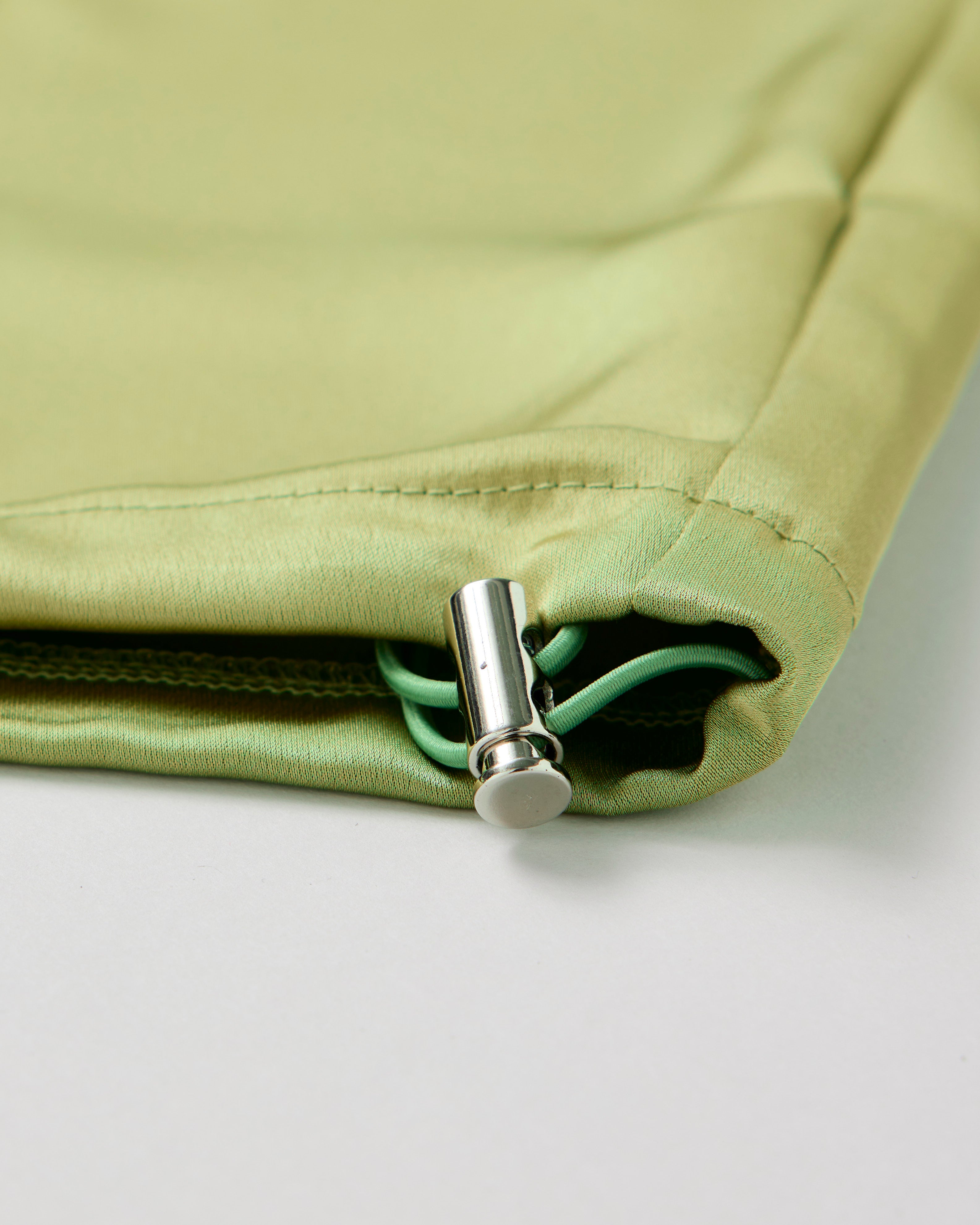 Satin cargo pants (green)