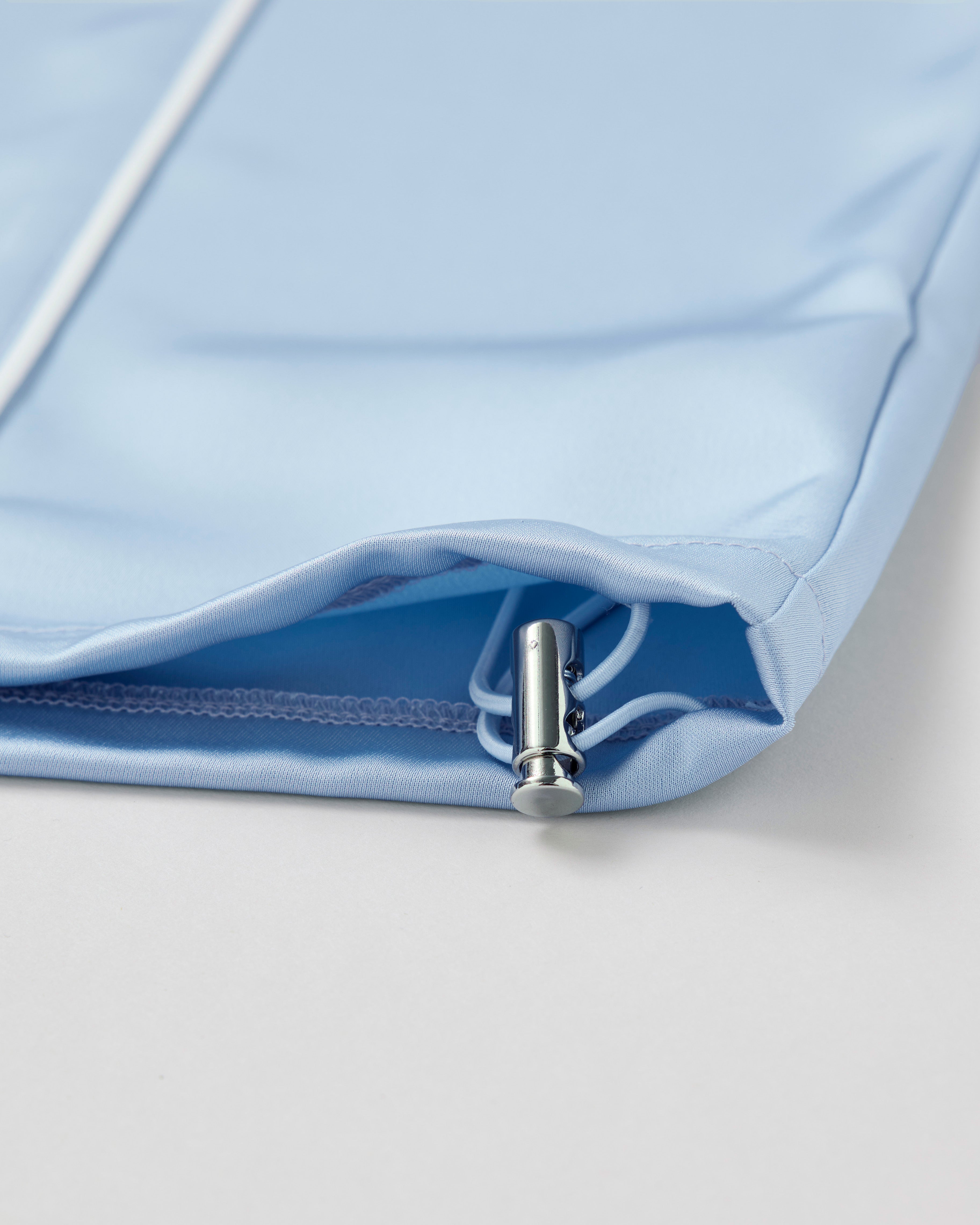 Satin cargo pants (sky blue)