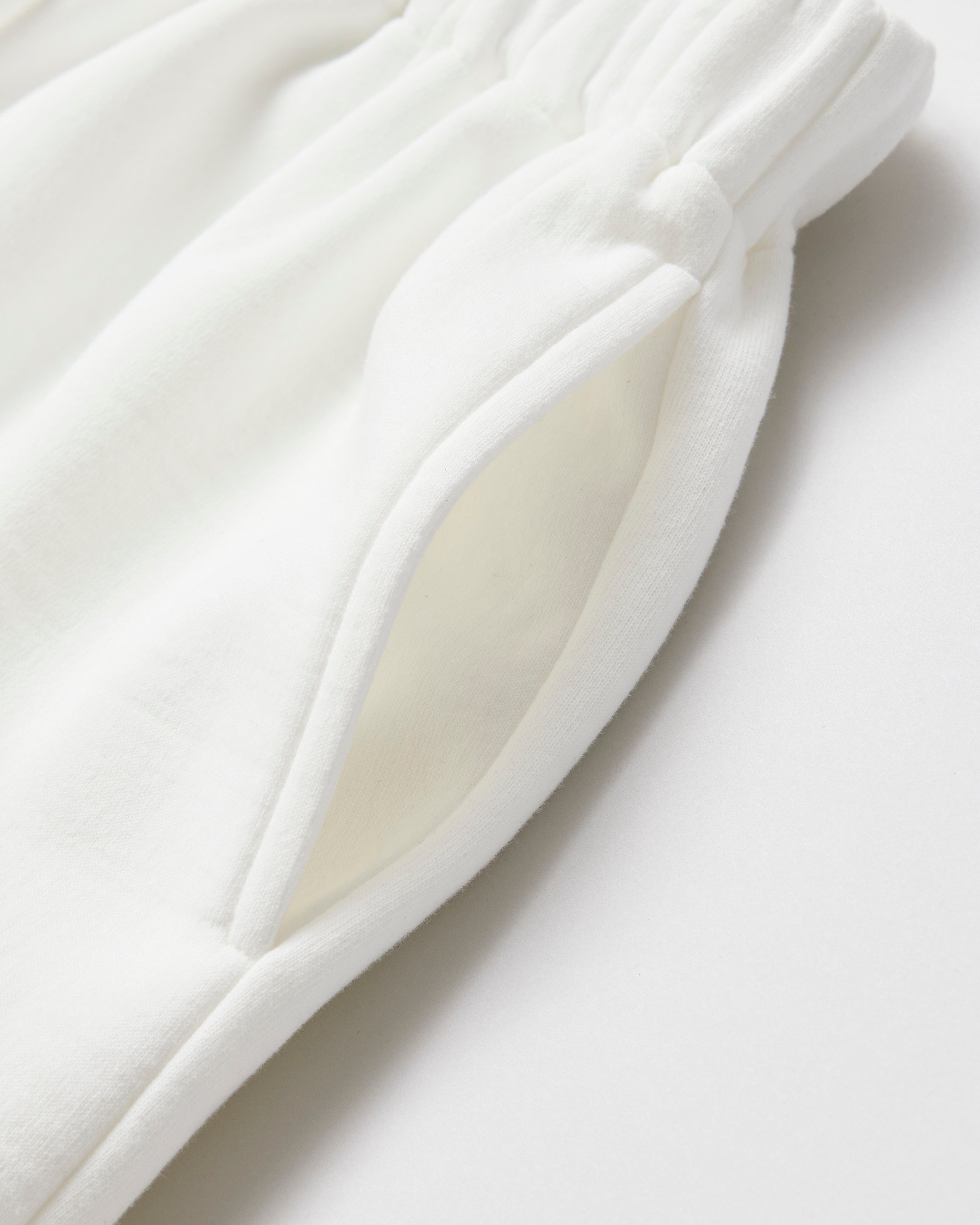 Layered-like bonding pants (white)