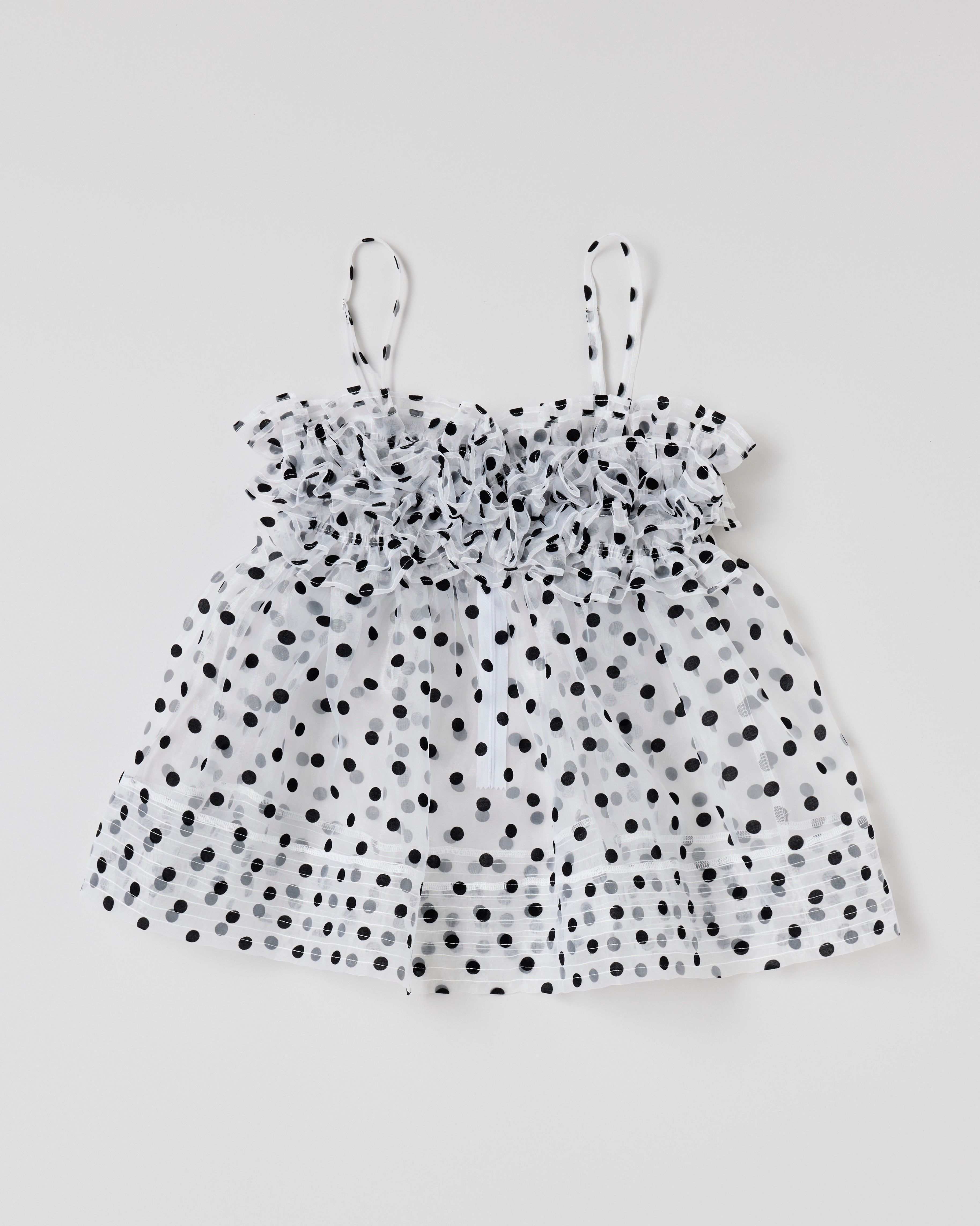 Wave gathered peplum bustier (dot)