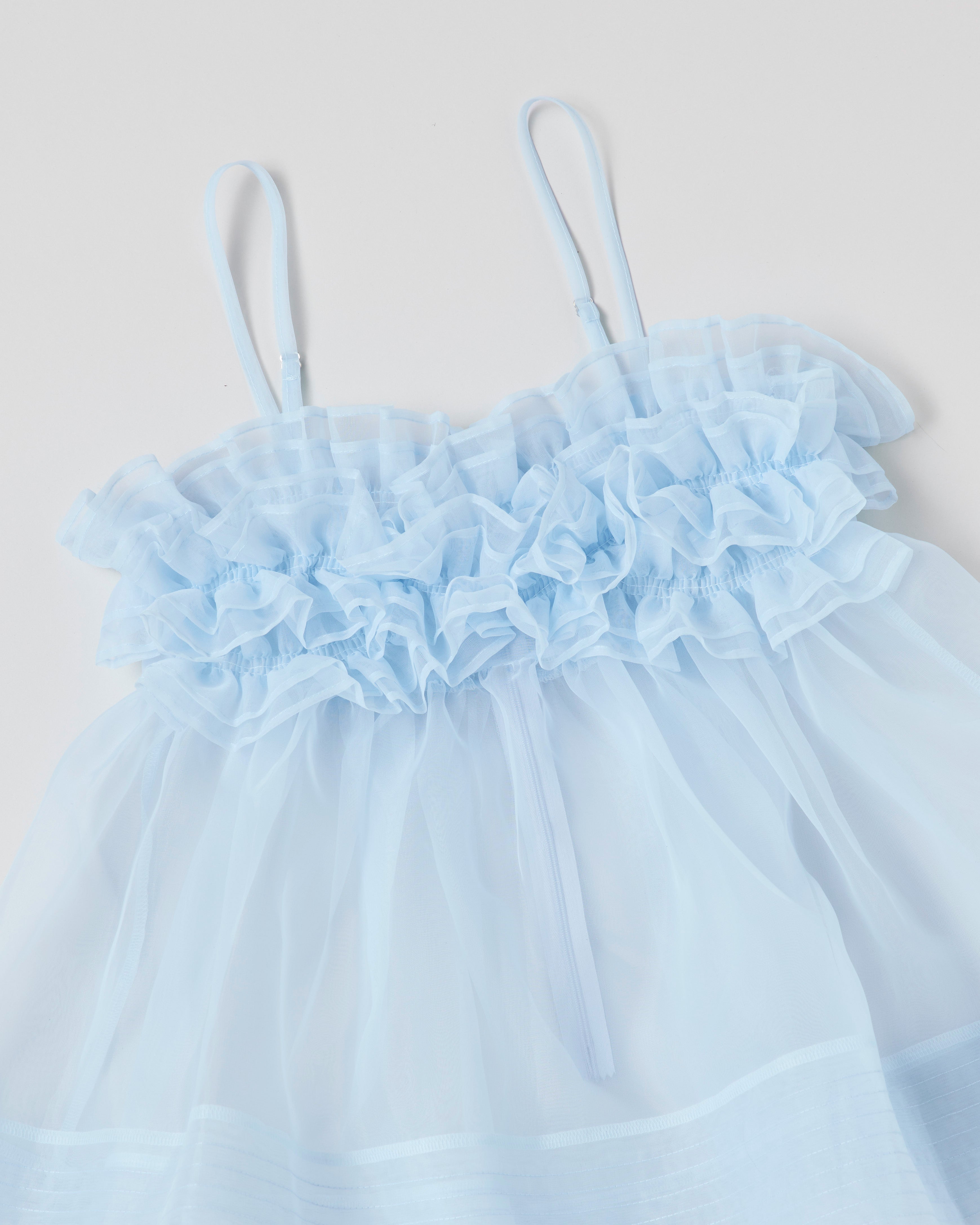 Wave gathered peplum bustier (blue)