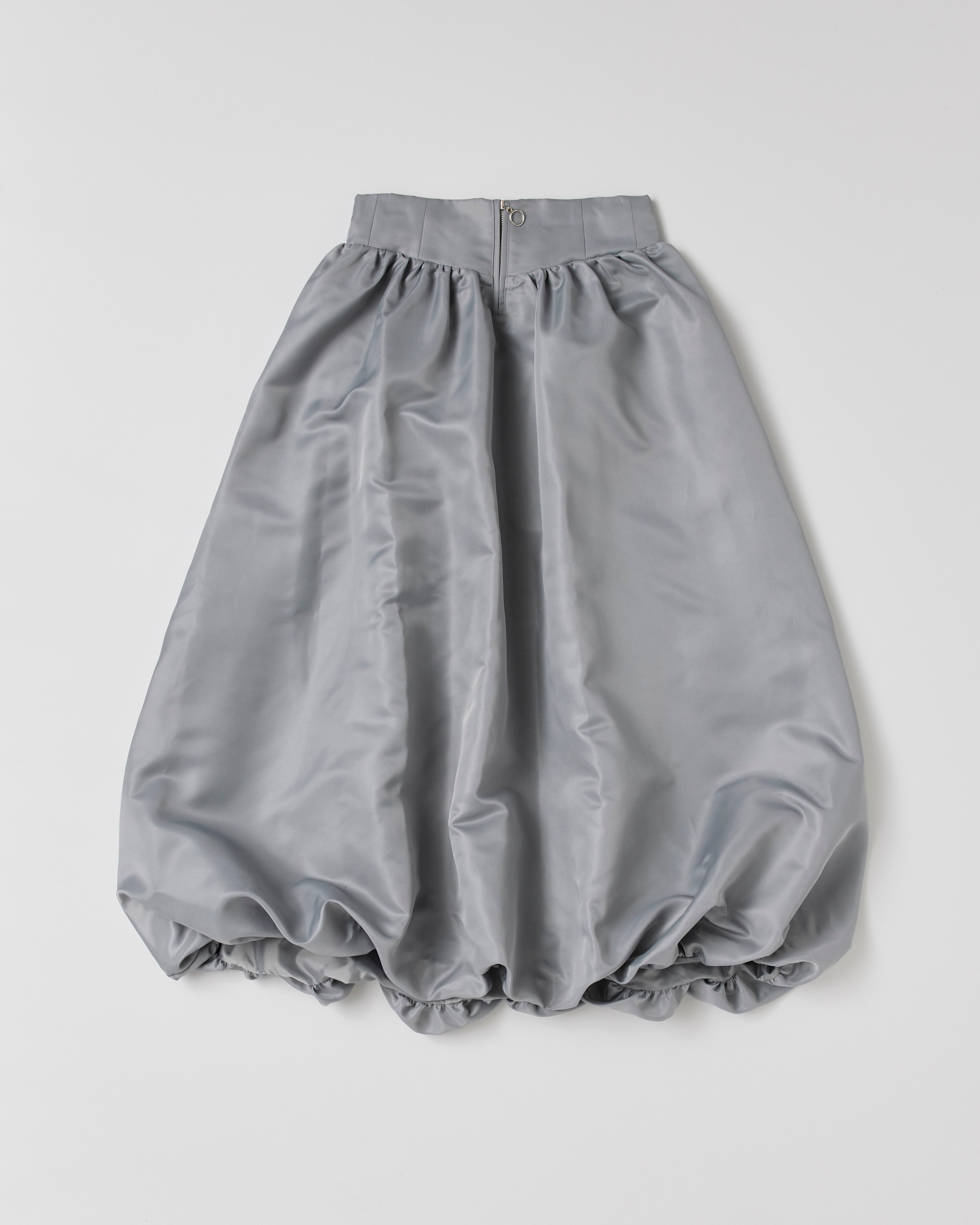 Corset long balloon skirt (gray)