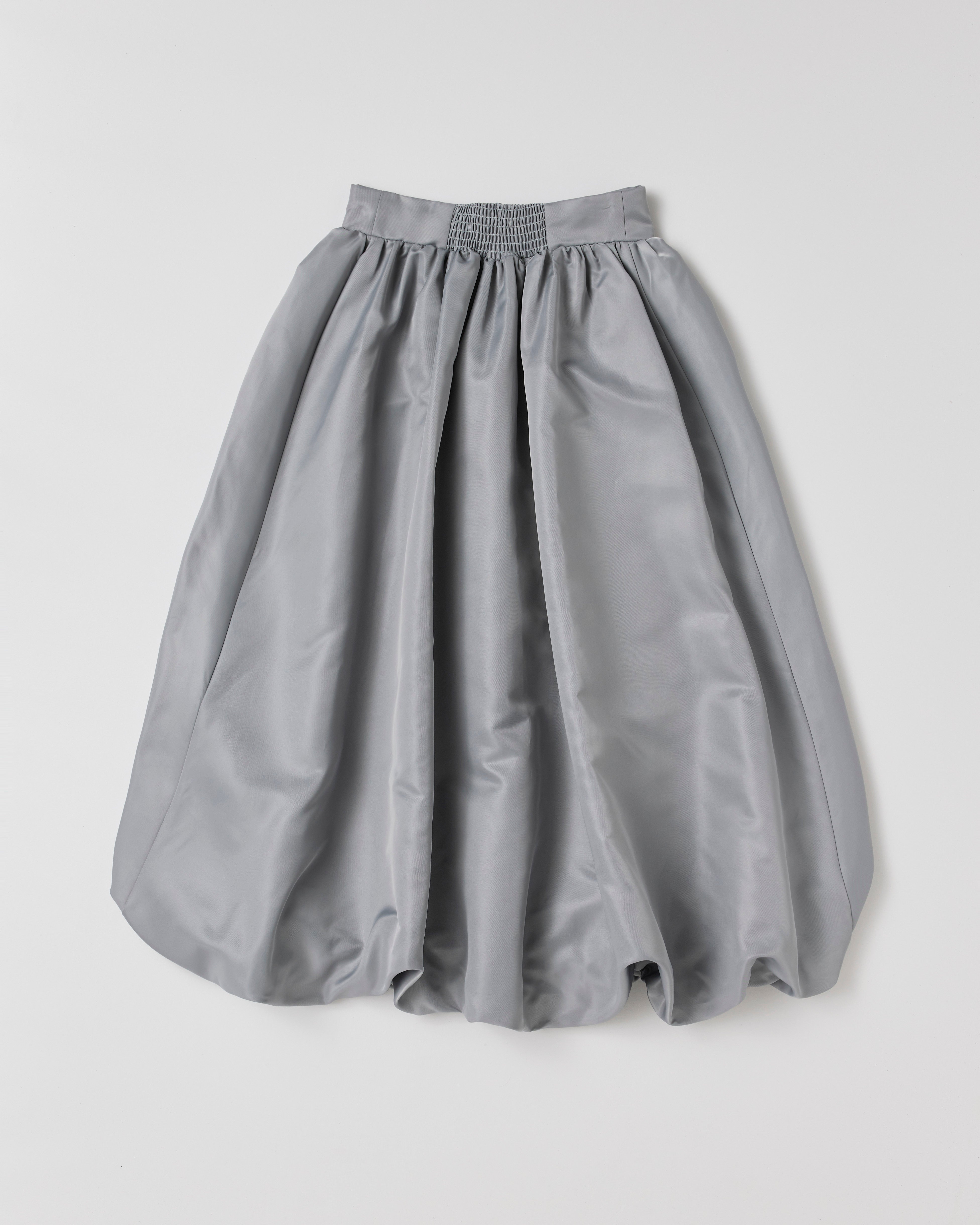 Corset long balloon skirt (gray)