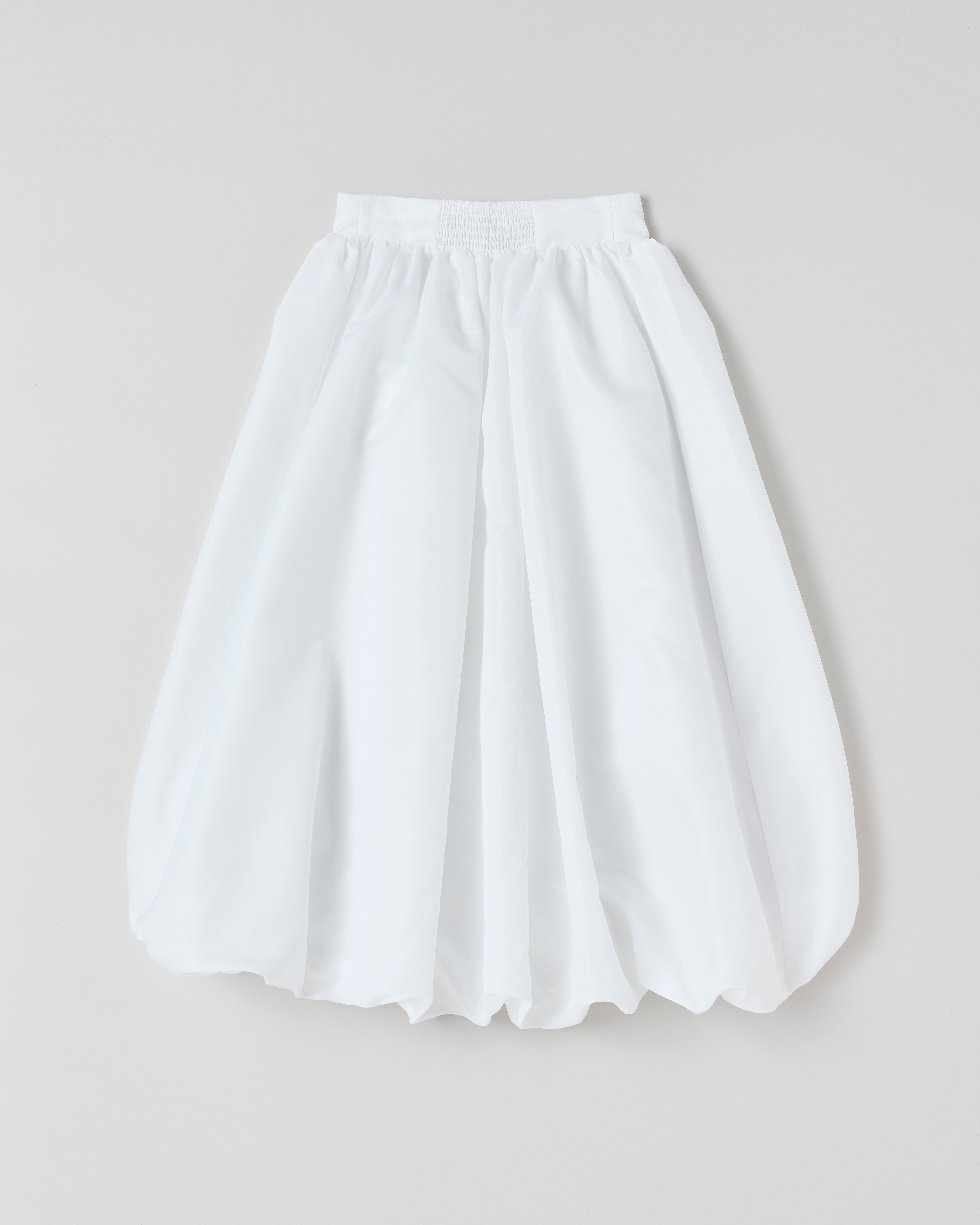 Corset long balloon skirt (white)