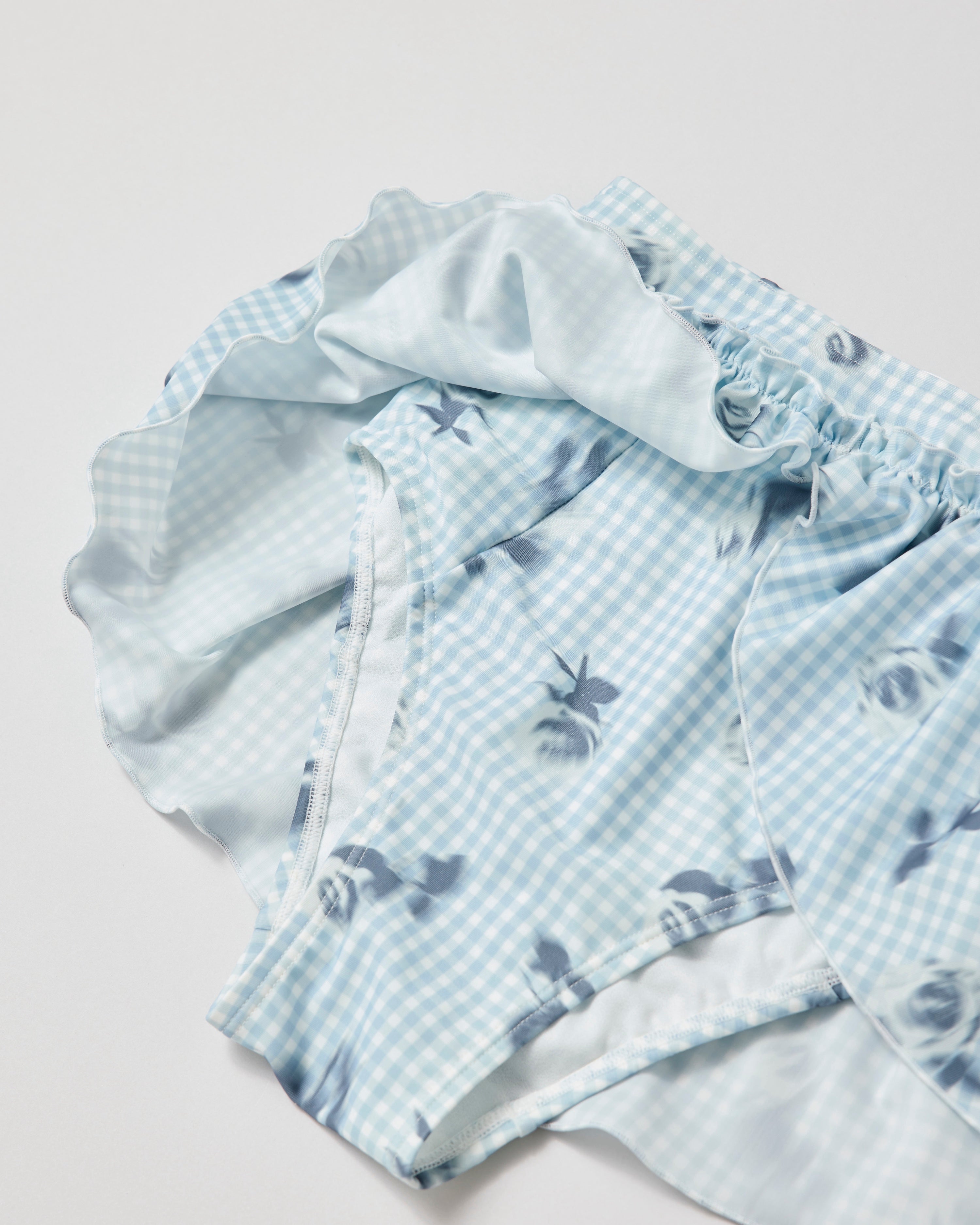 Gingham rose cami bikini