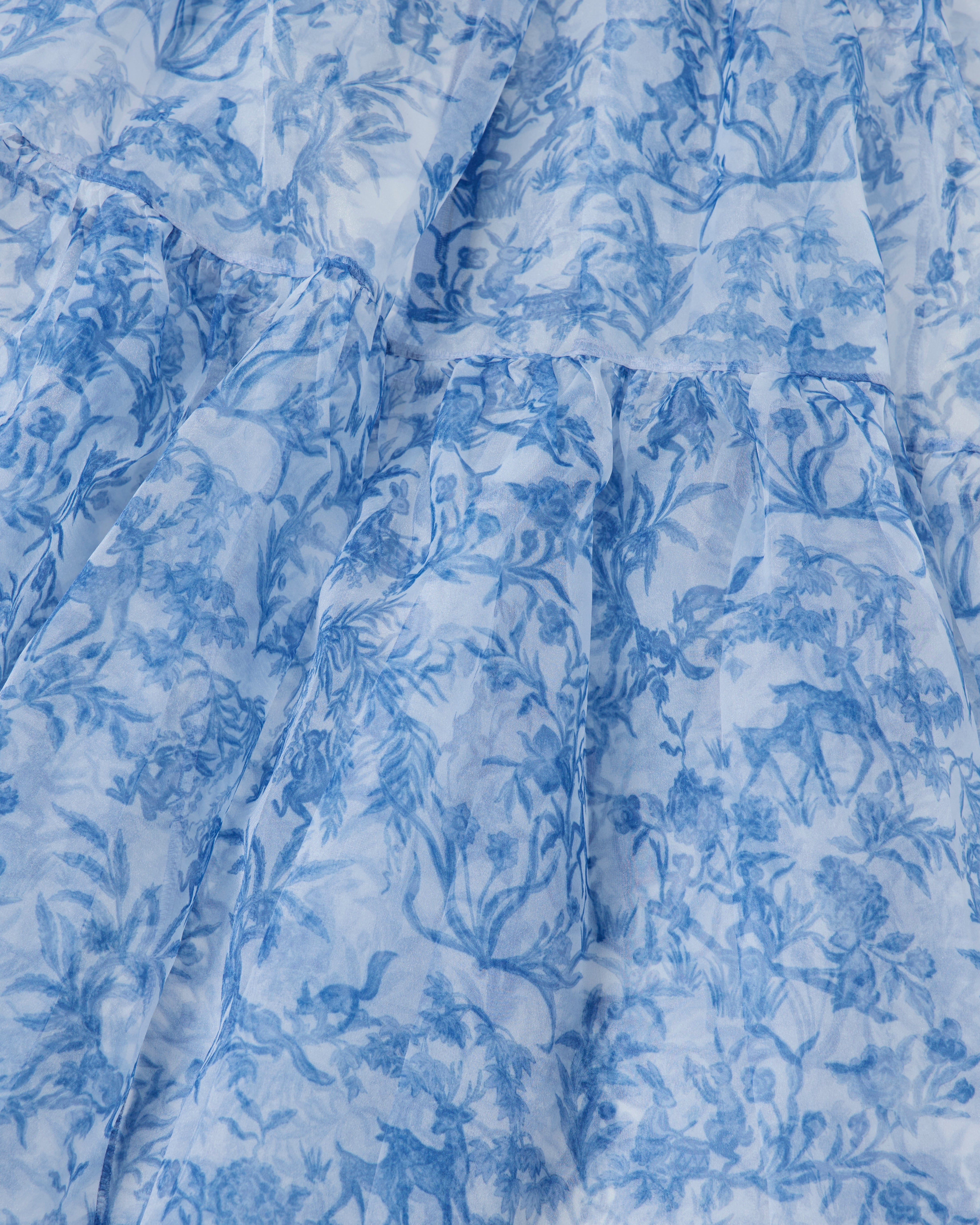 Oriental Toile de Jouy organdy cami dress