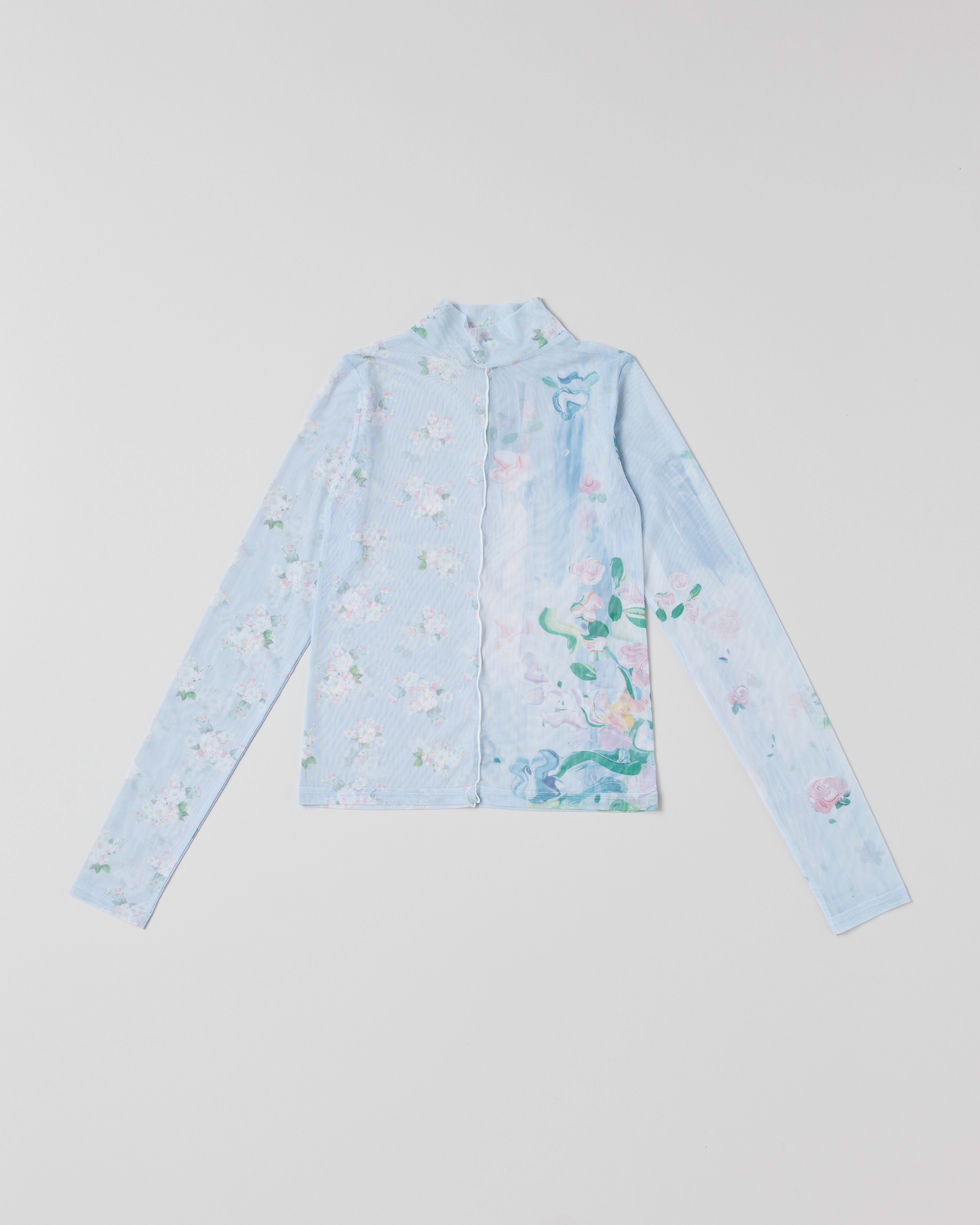 Cherry blossom see-through tops (high neck)