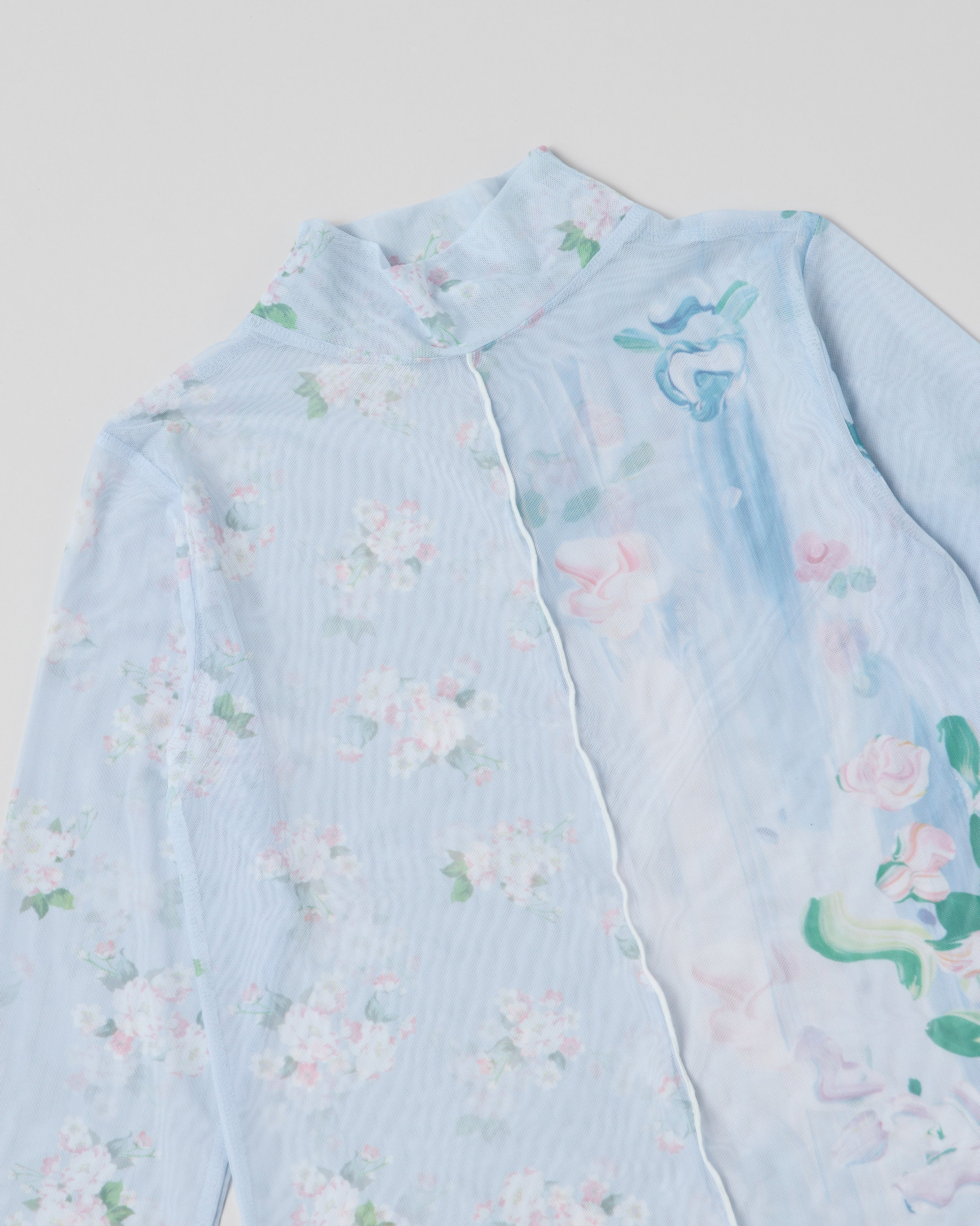 Cherry blossom see-through tops (high neck)