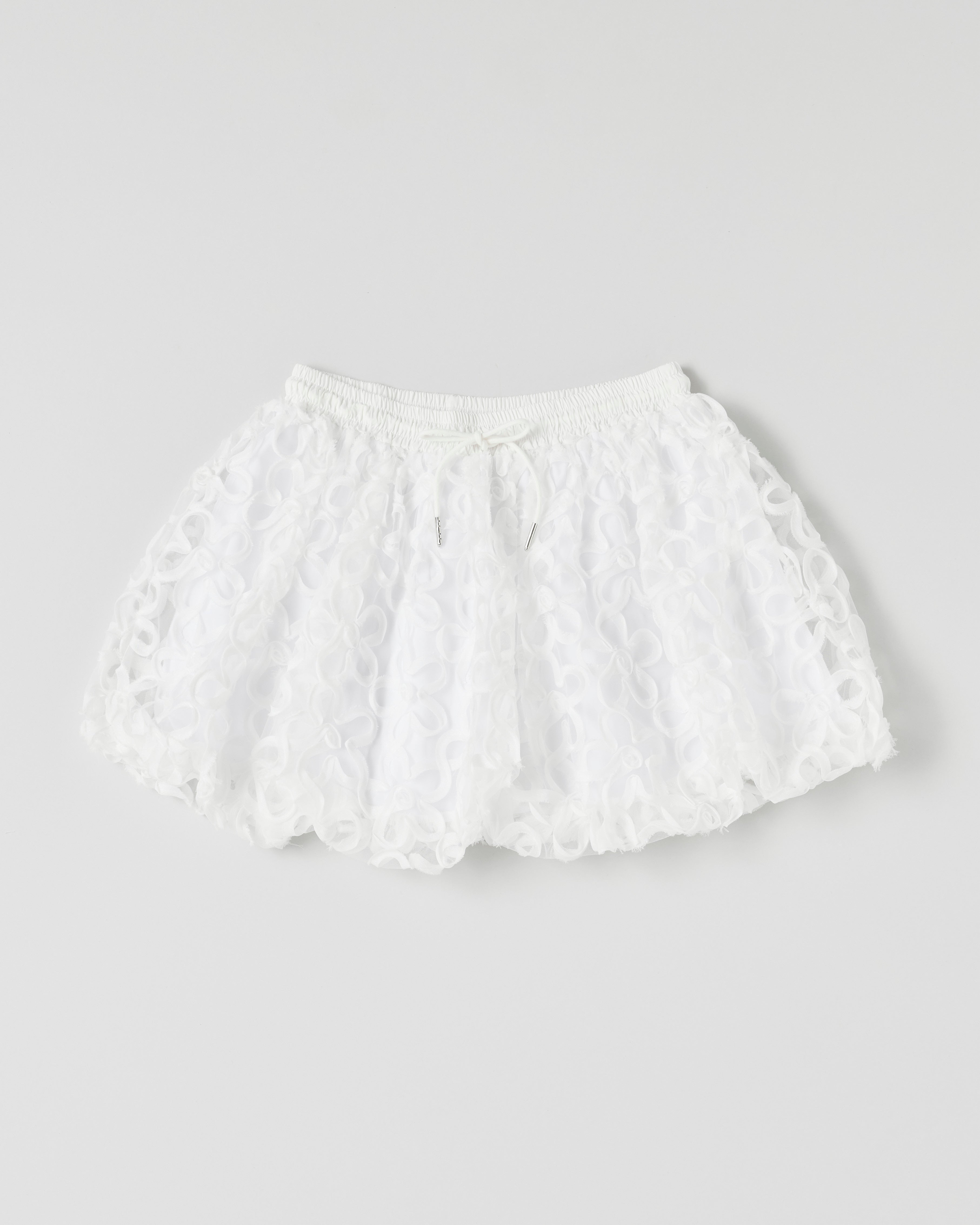 Flower tulle balloon mini skirt