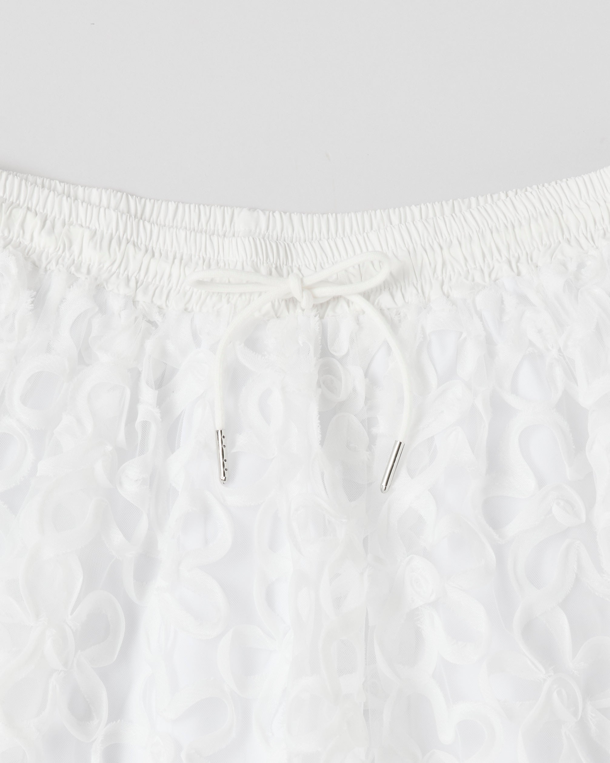 Flower tulle balloon mini skirt