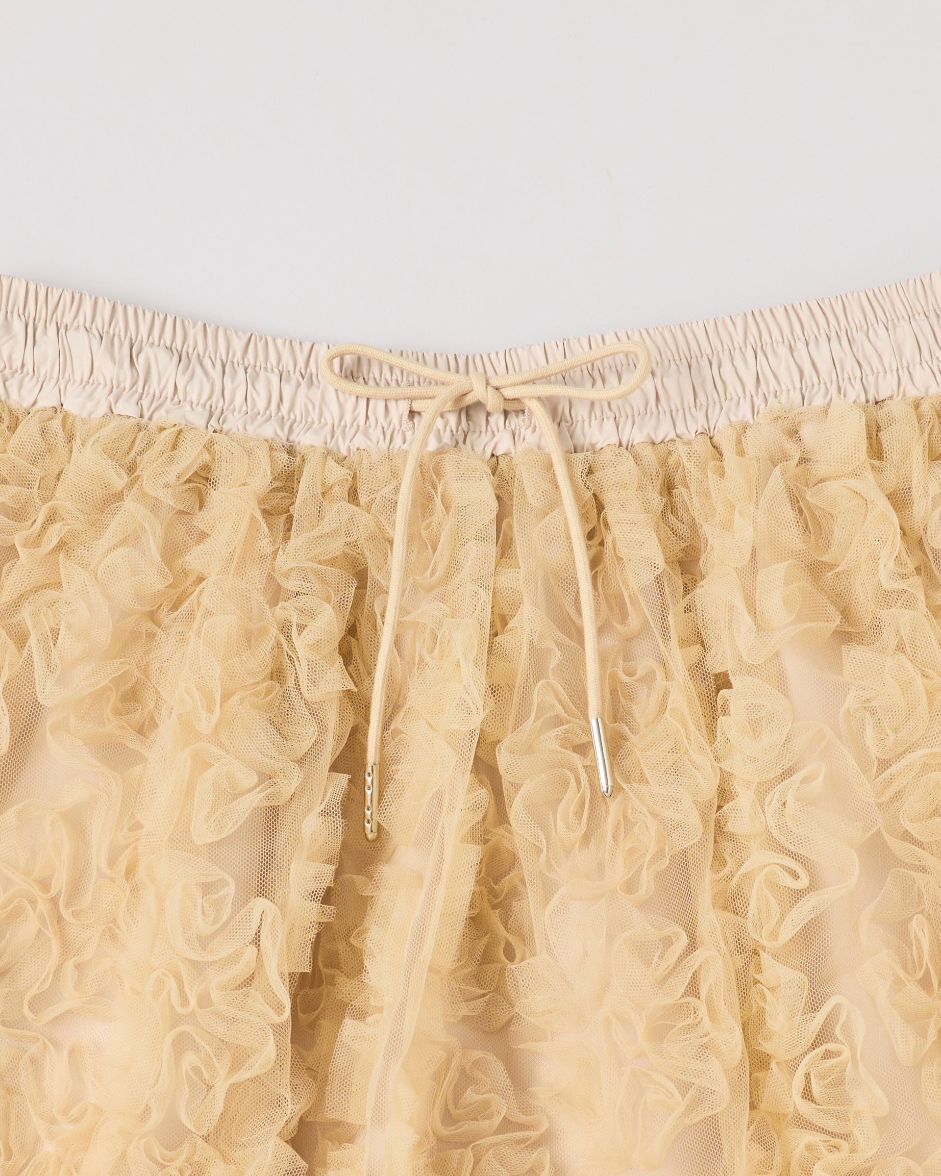 Flower tulle balloon mini skirt