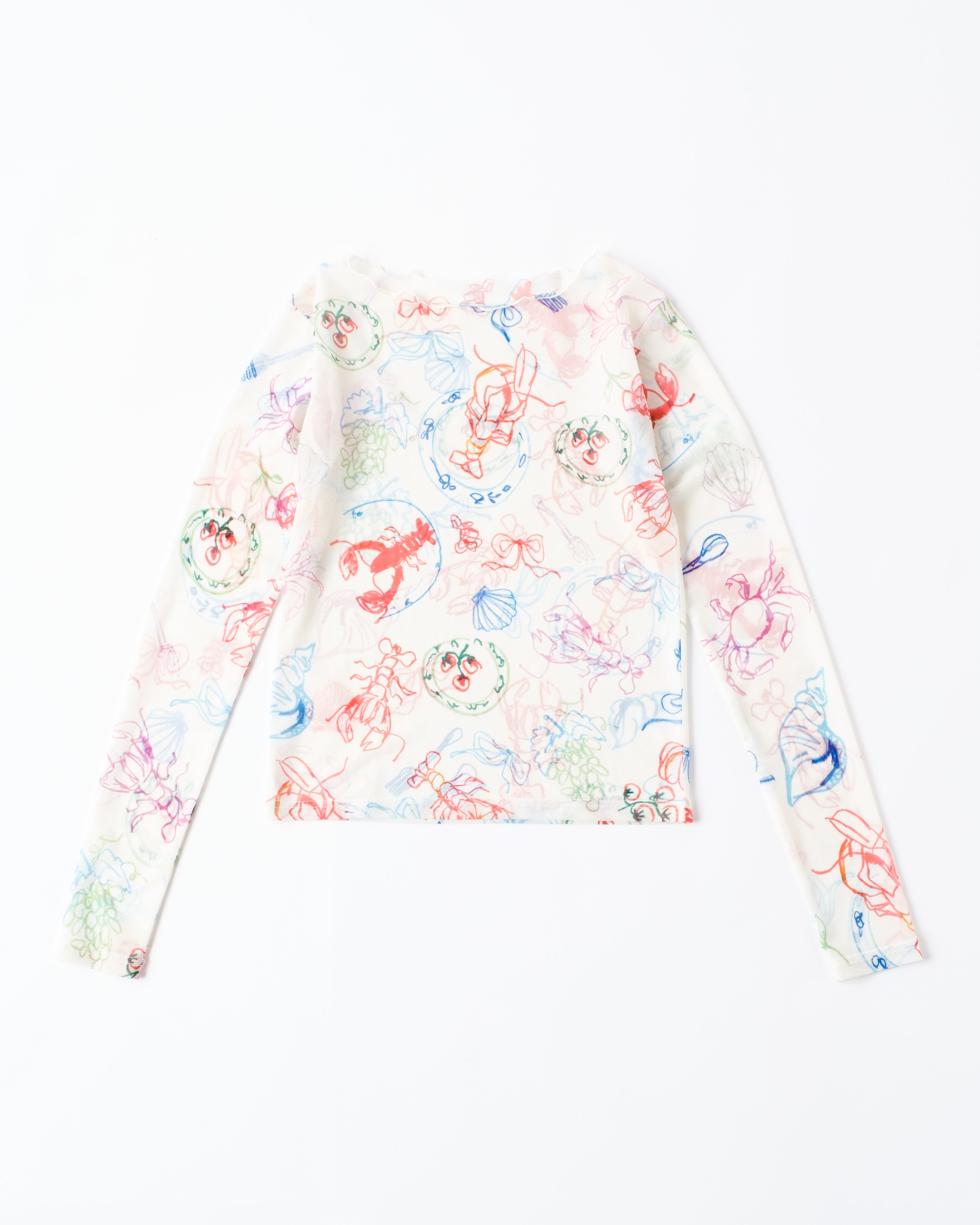 Sea Paradise see-through tops (round neck)