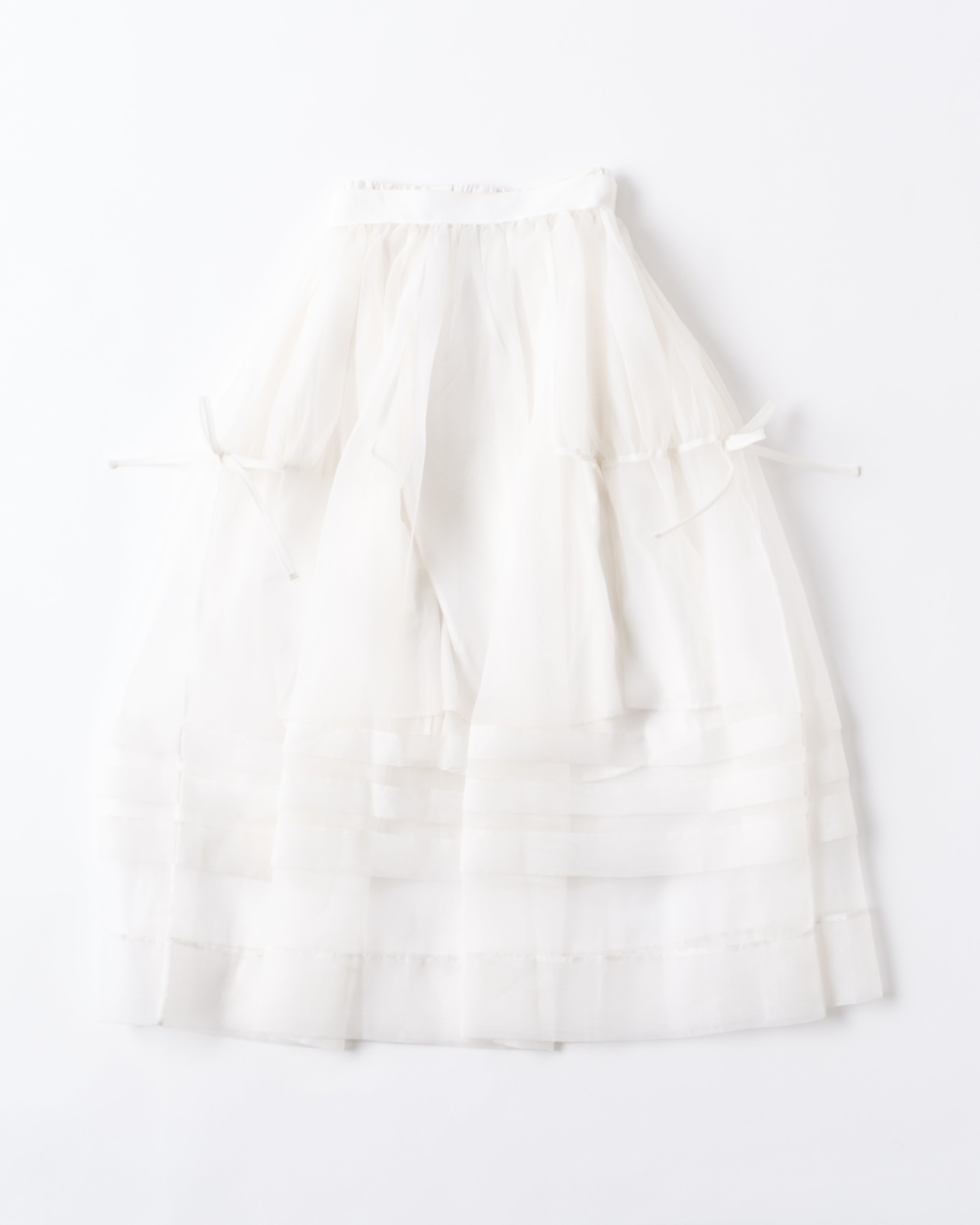 Organdy tuck skirt