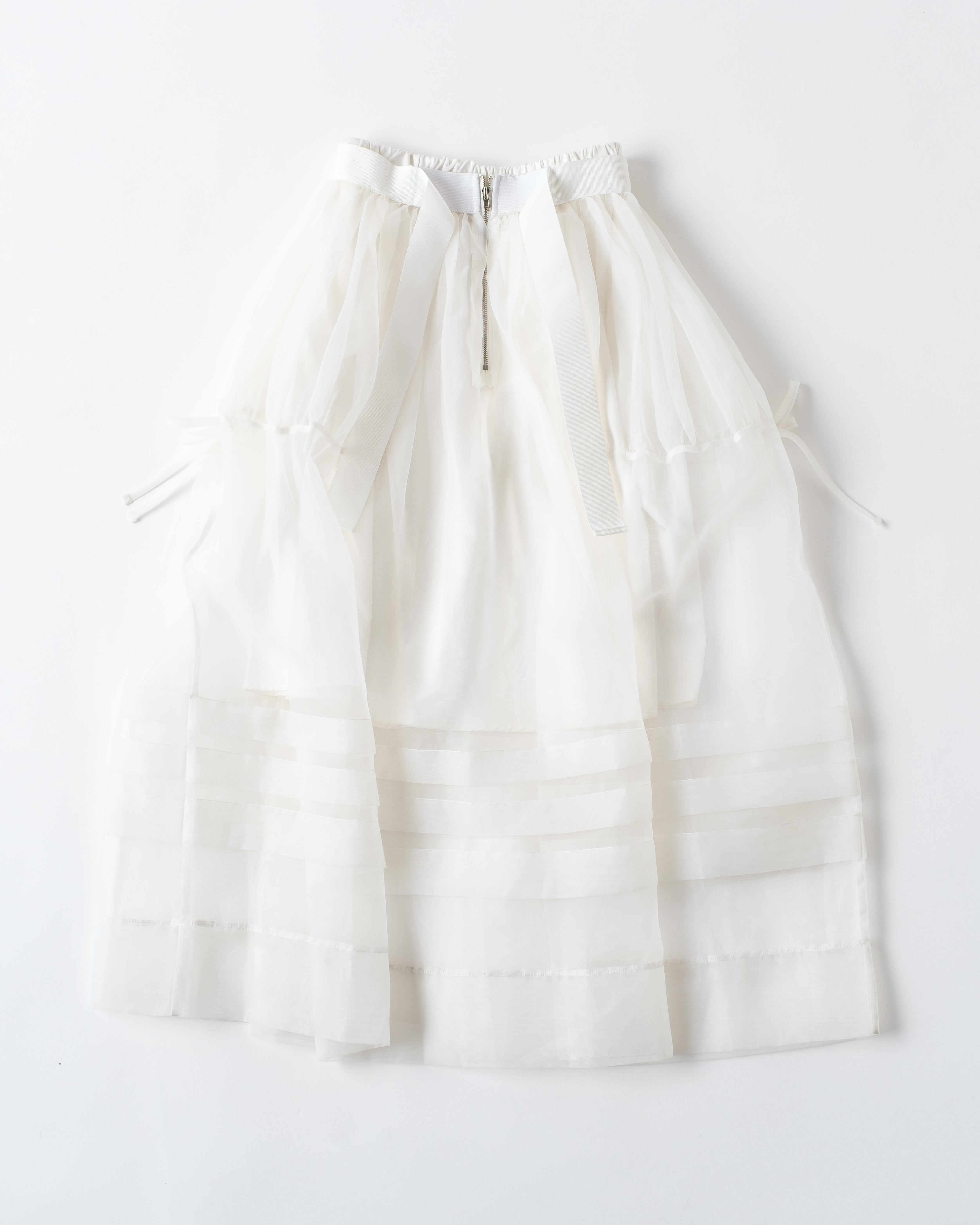 Organdy tuck skirt