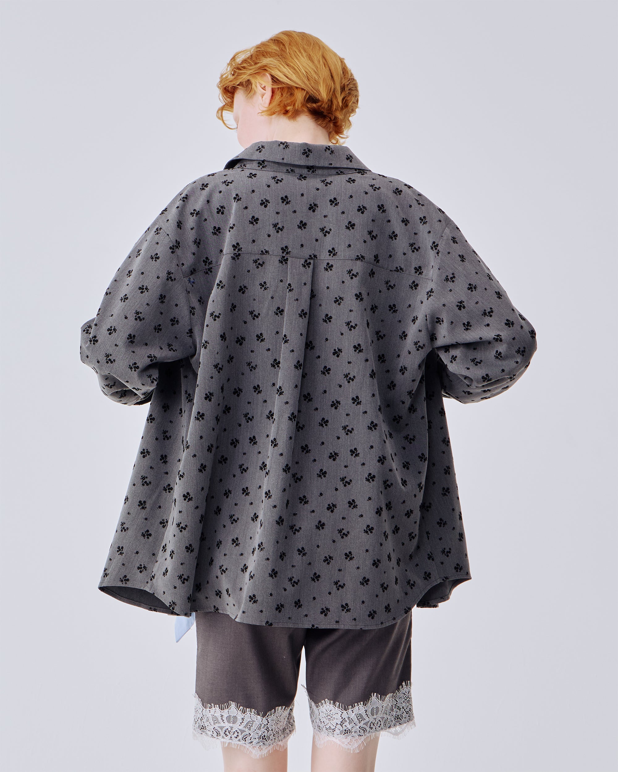 Double color flocky shirt