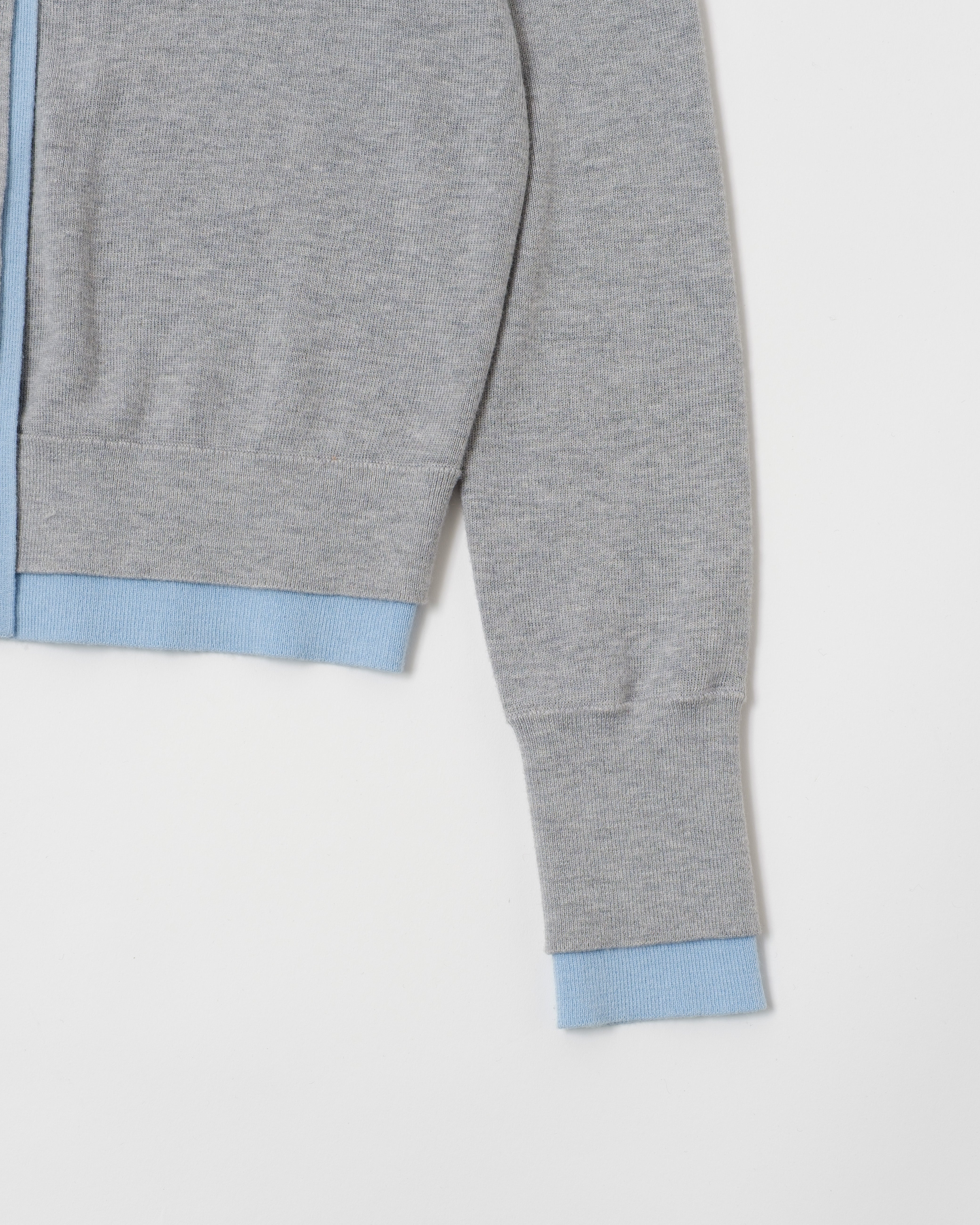 Layered design heart cardigan