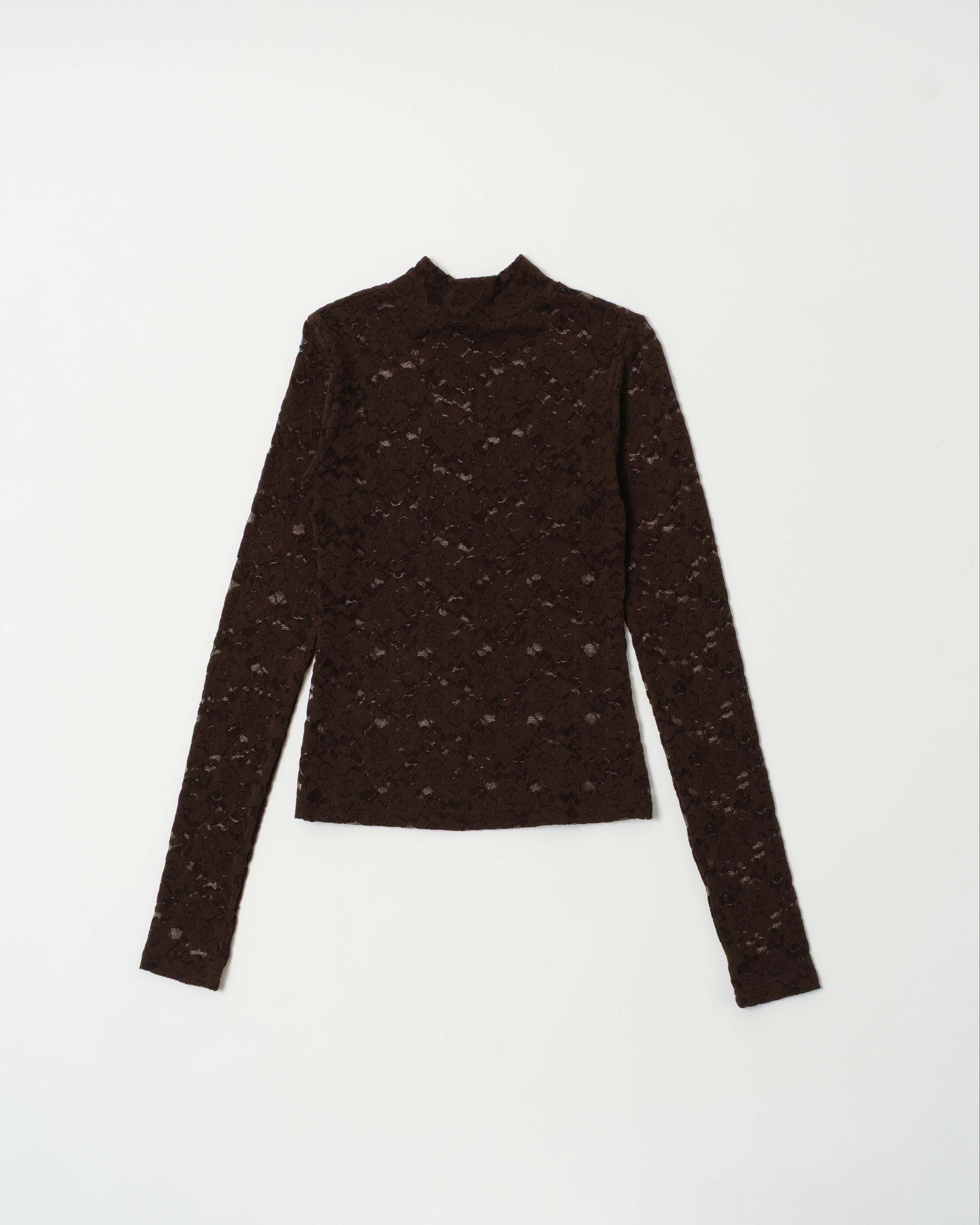 Brown lace tops (high neck)