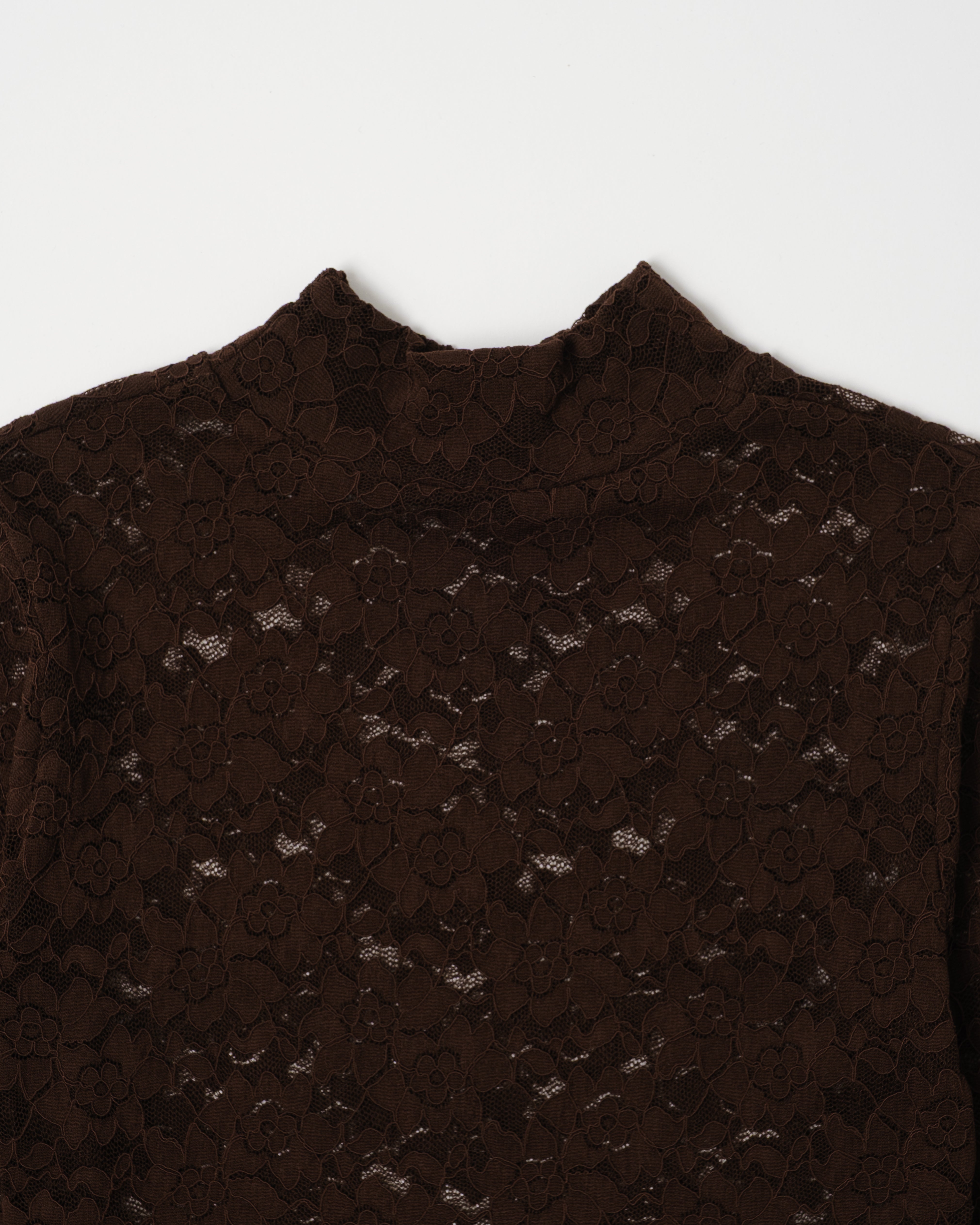 Brown lace tops (high neck)
