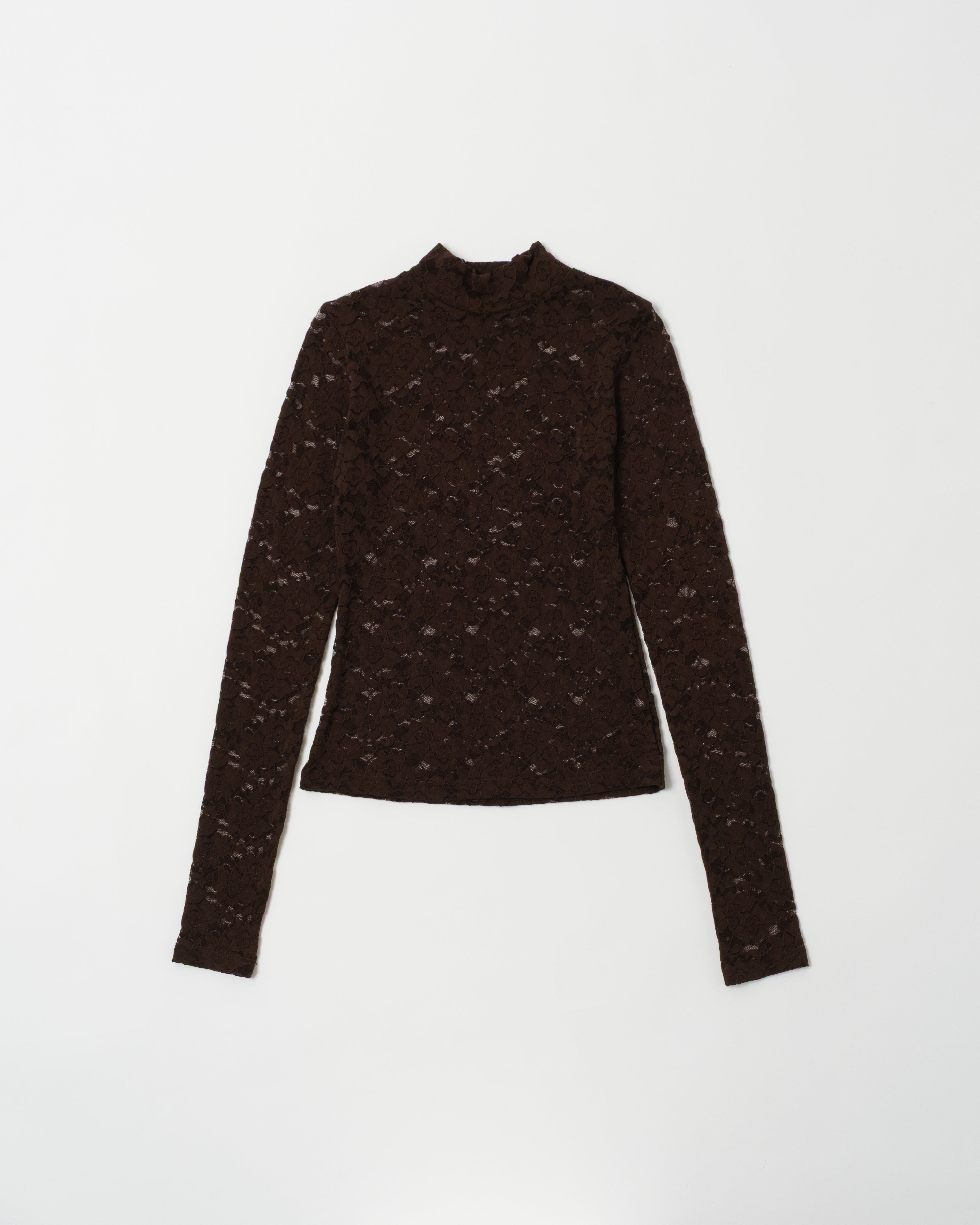 Brown lace tops (high neck)
