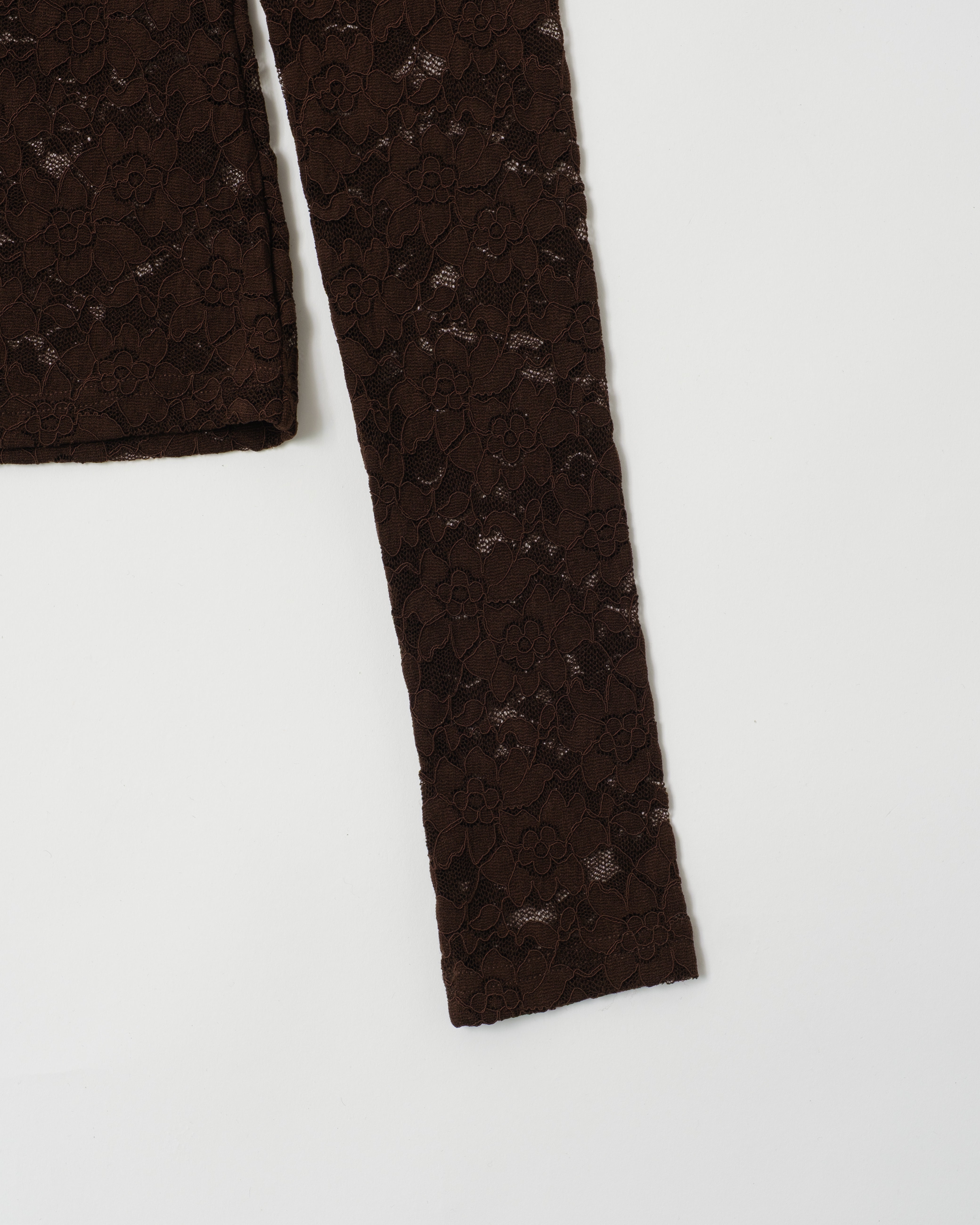 Brown lace tops (high neck)