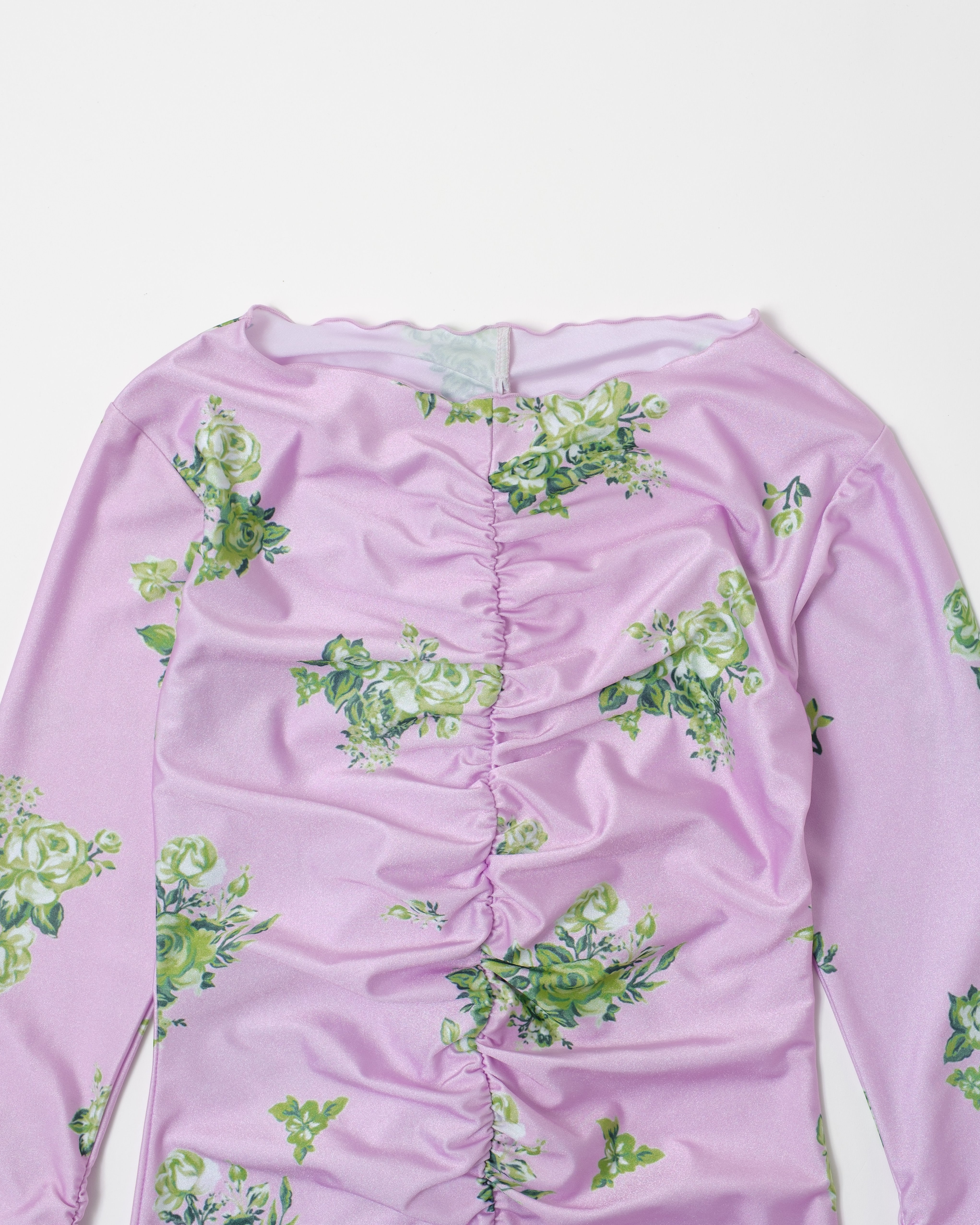 Green bouquet second skin tops (boat neck)