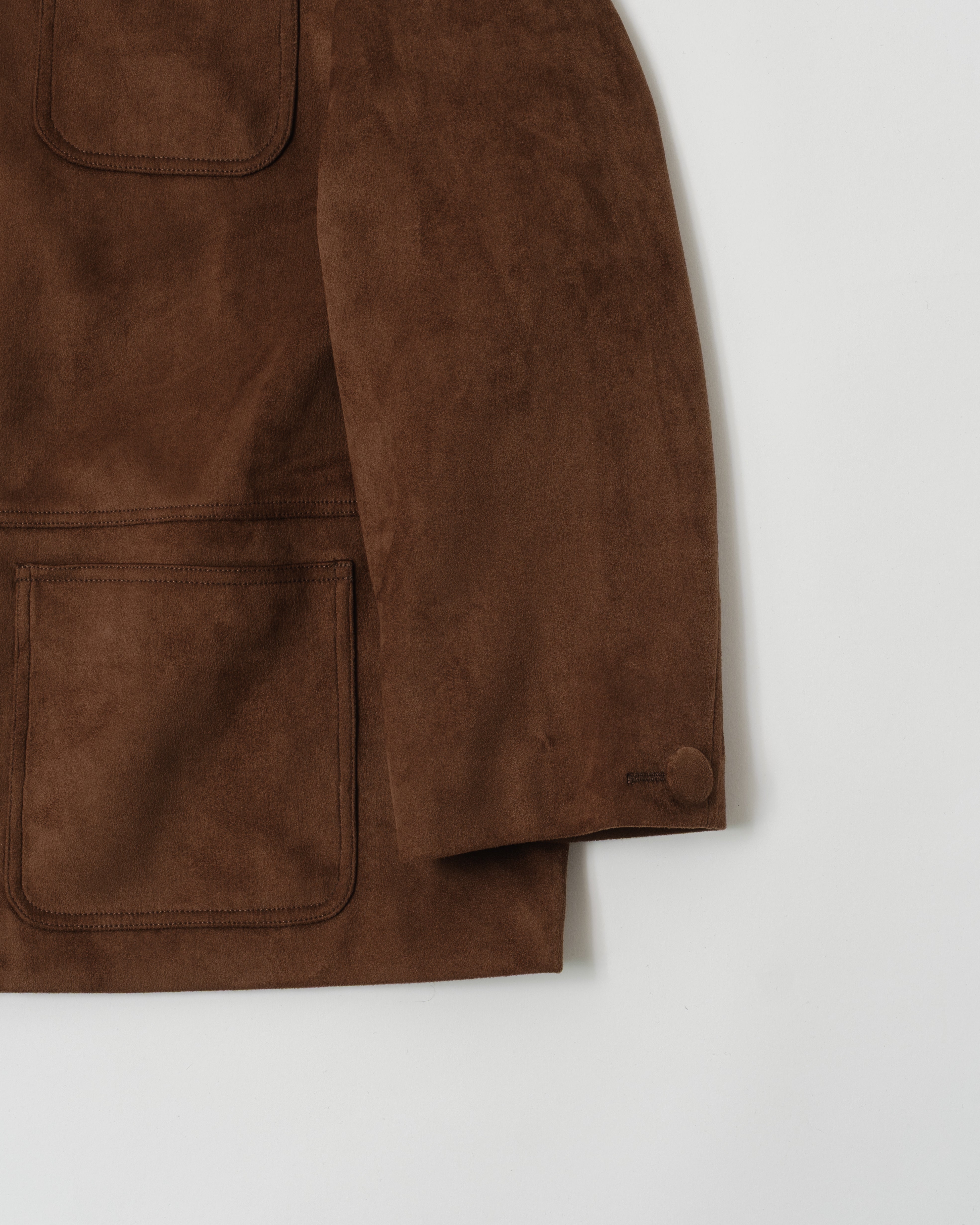 Suede-like cocoon jacket