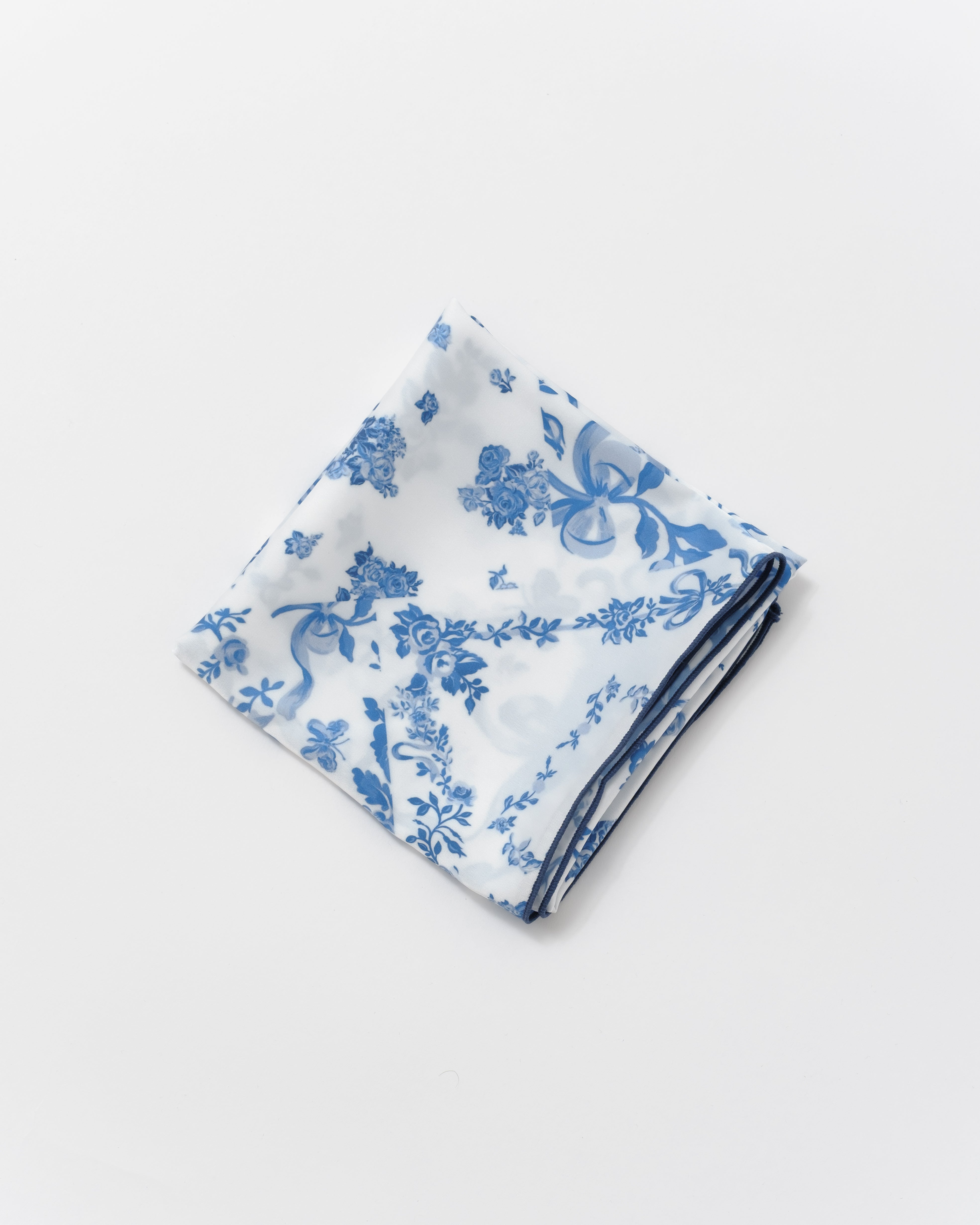 Elegant blue flower scarf