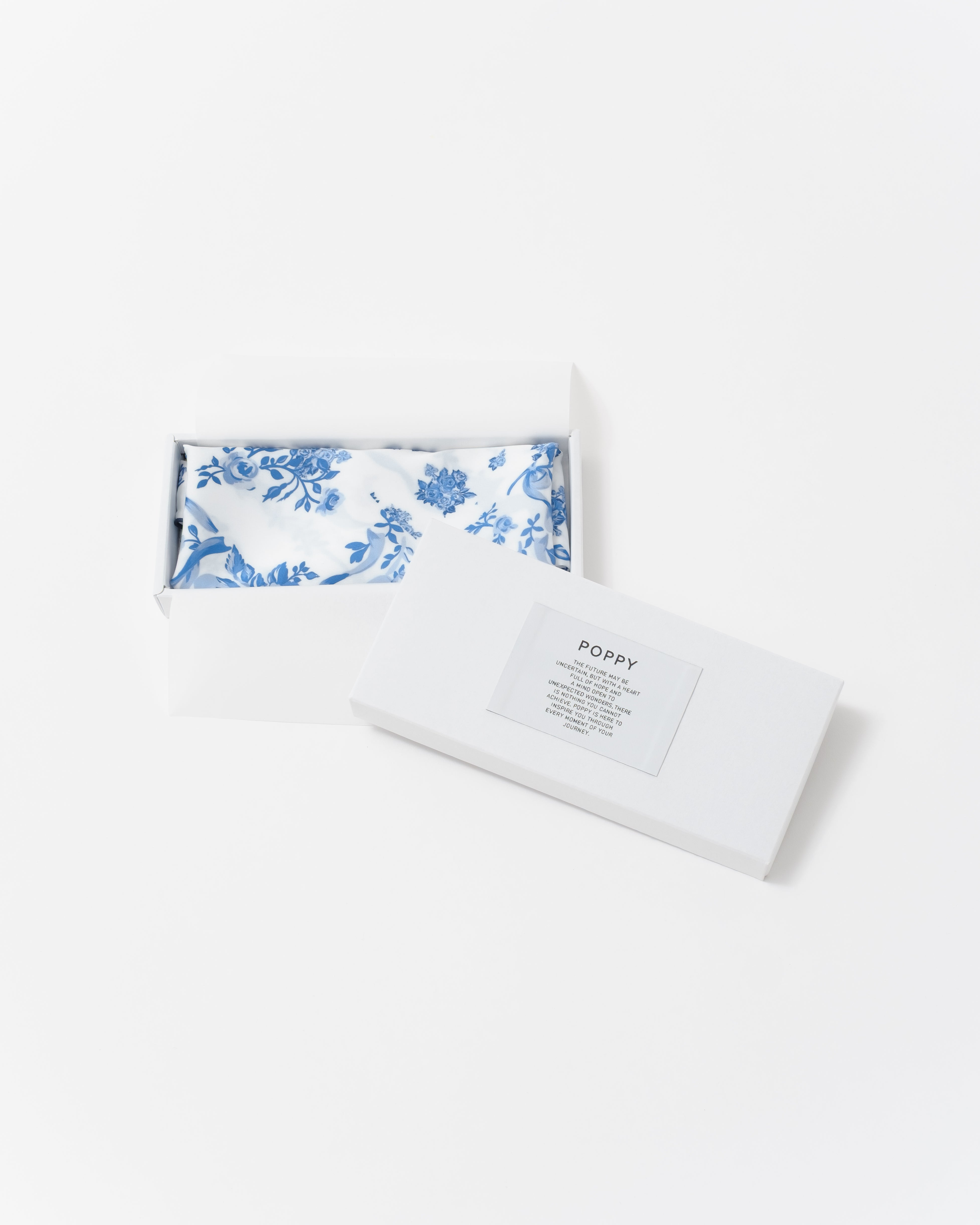 Elegant blue flower scarf