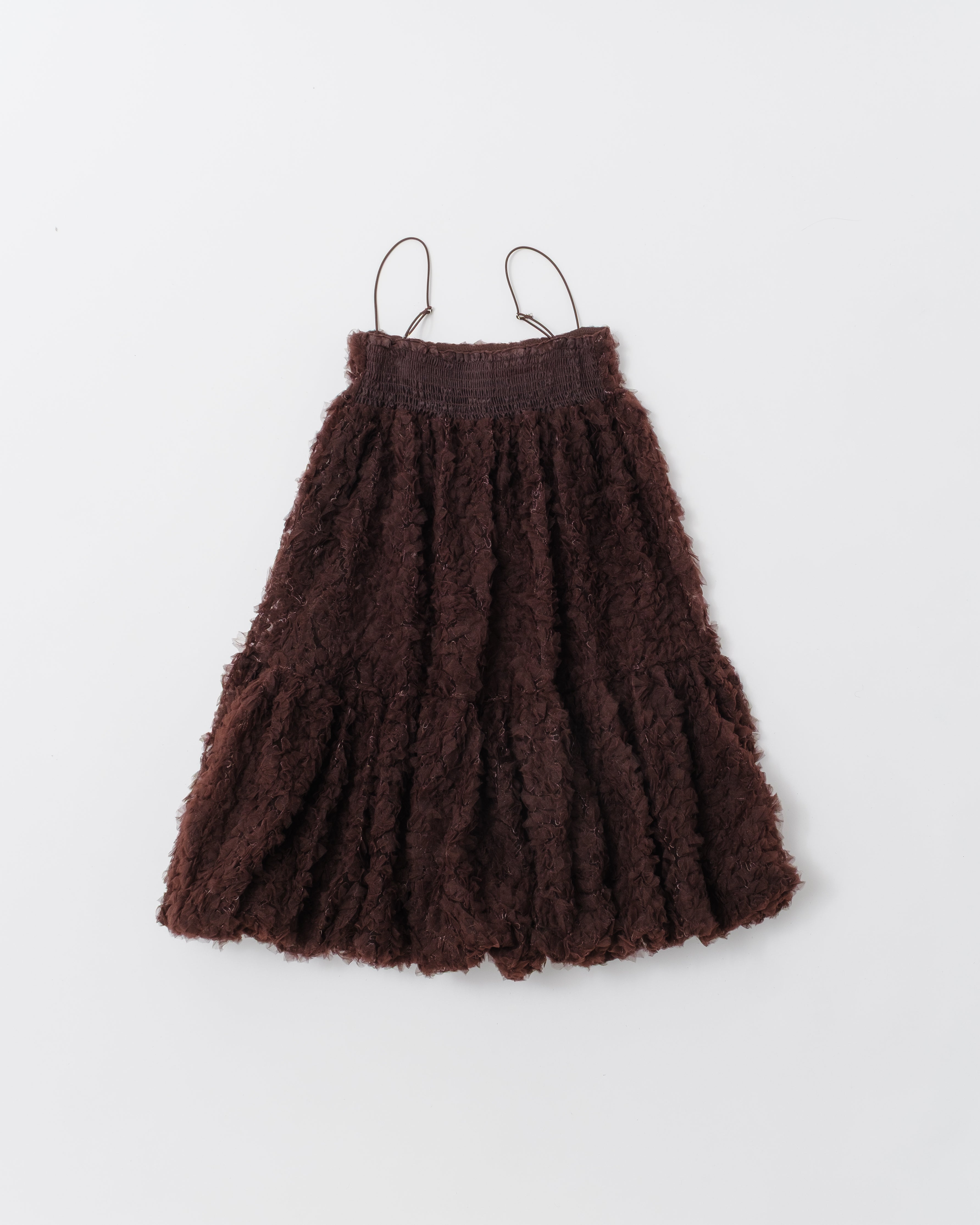 Tulle balloon tunic (brown)