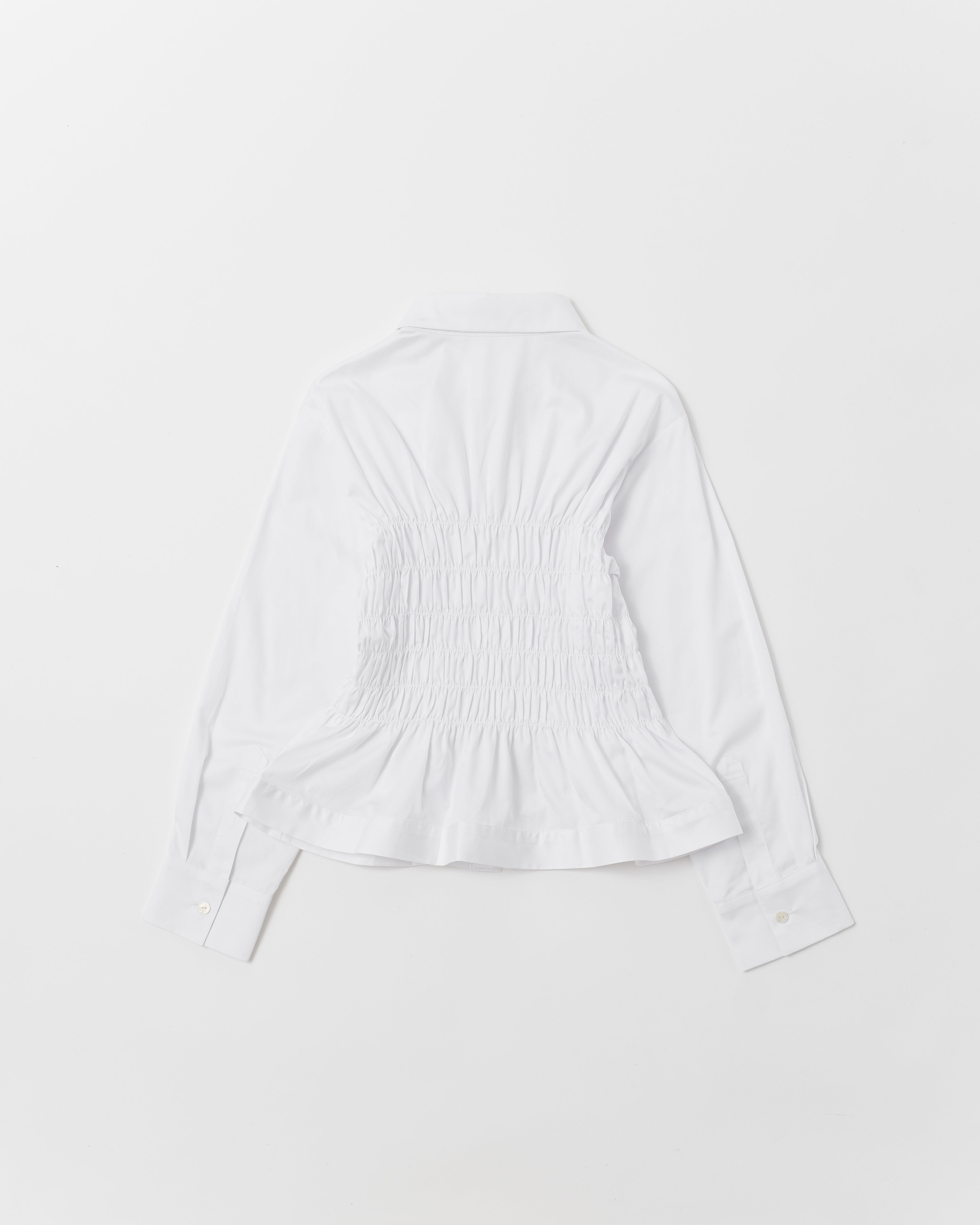 Heart motif shirring shirt