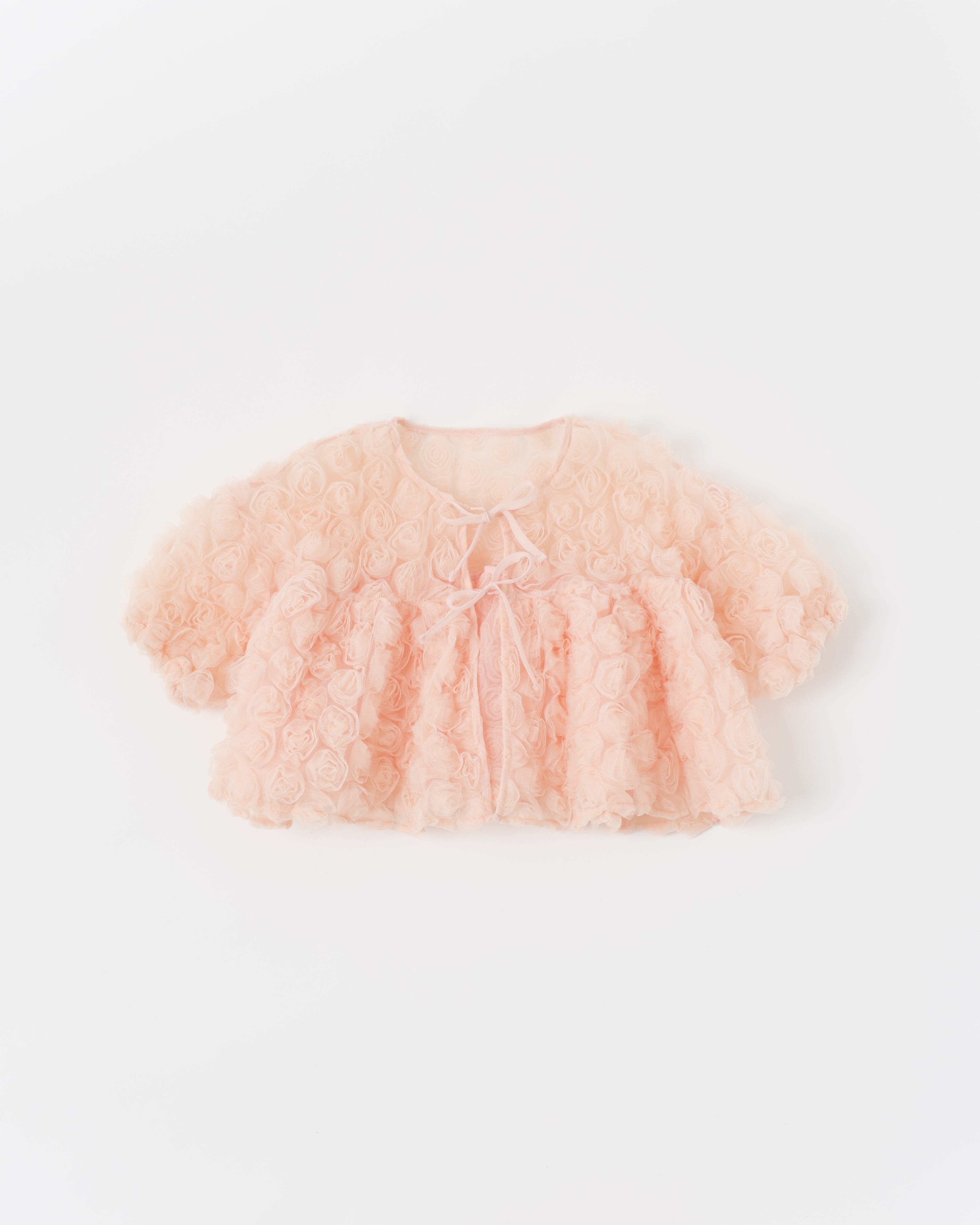 flower balloon tulle bolero (pink)