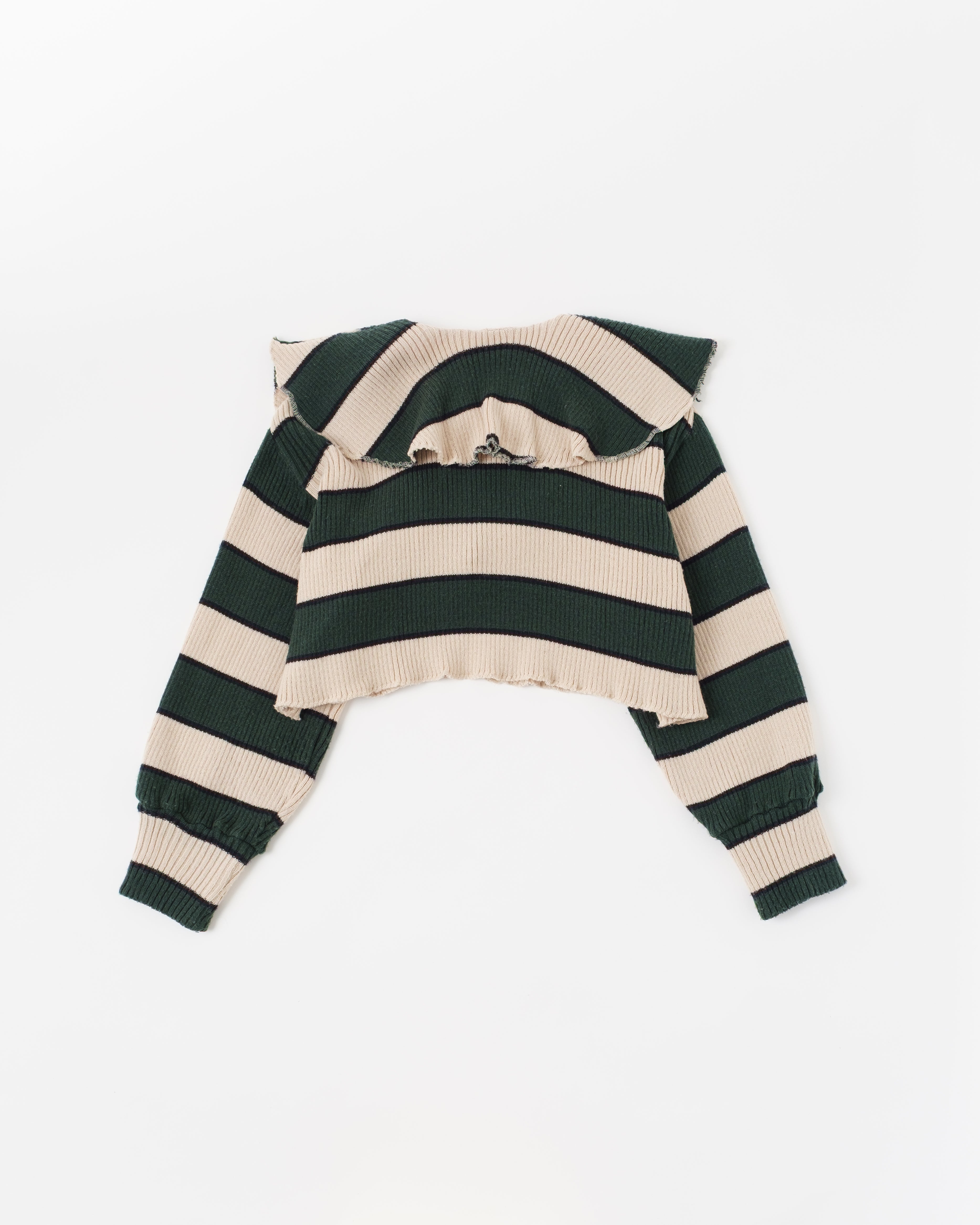 Border knit cardigan (Green)