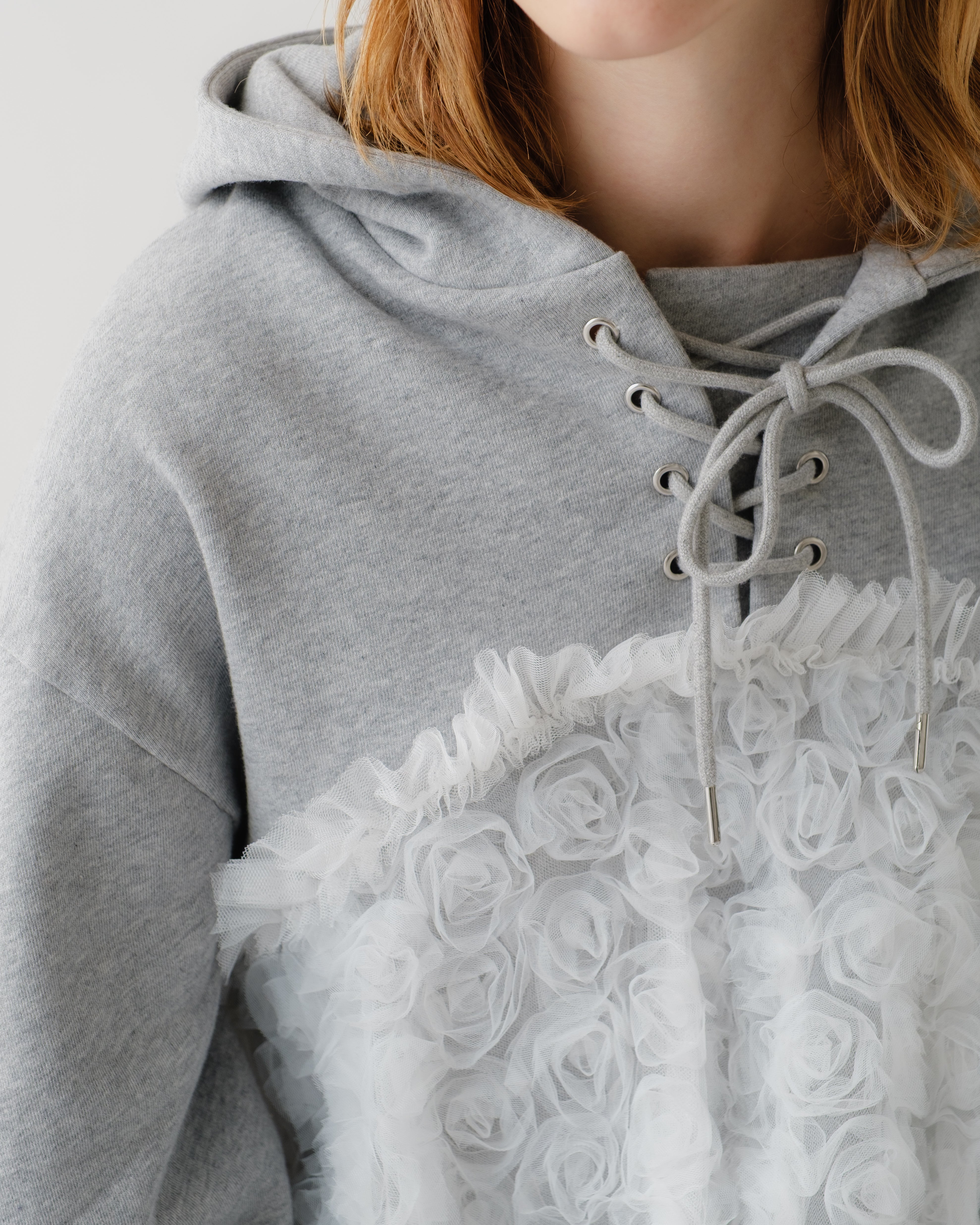 tulle docking hoodie(gray)
