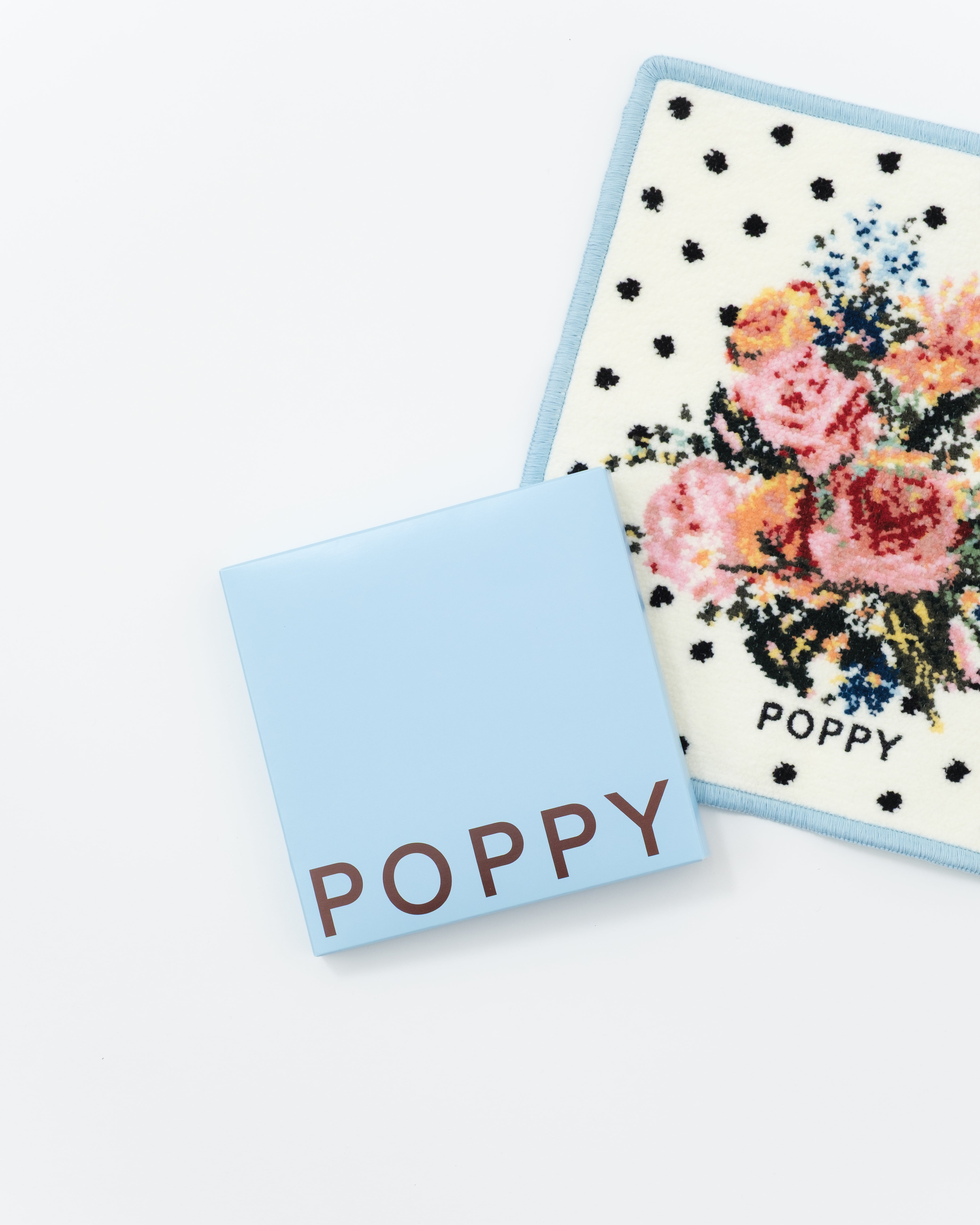 Flower dot chenille handkerchief