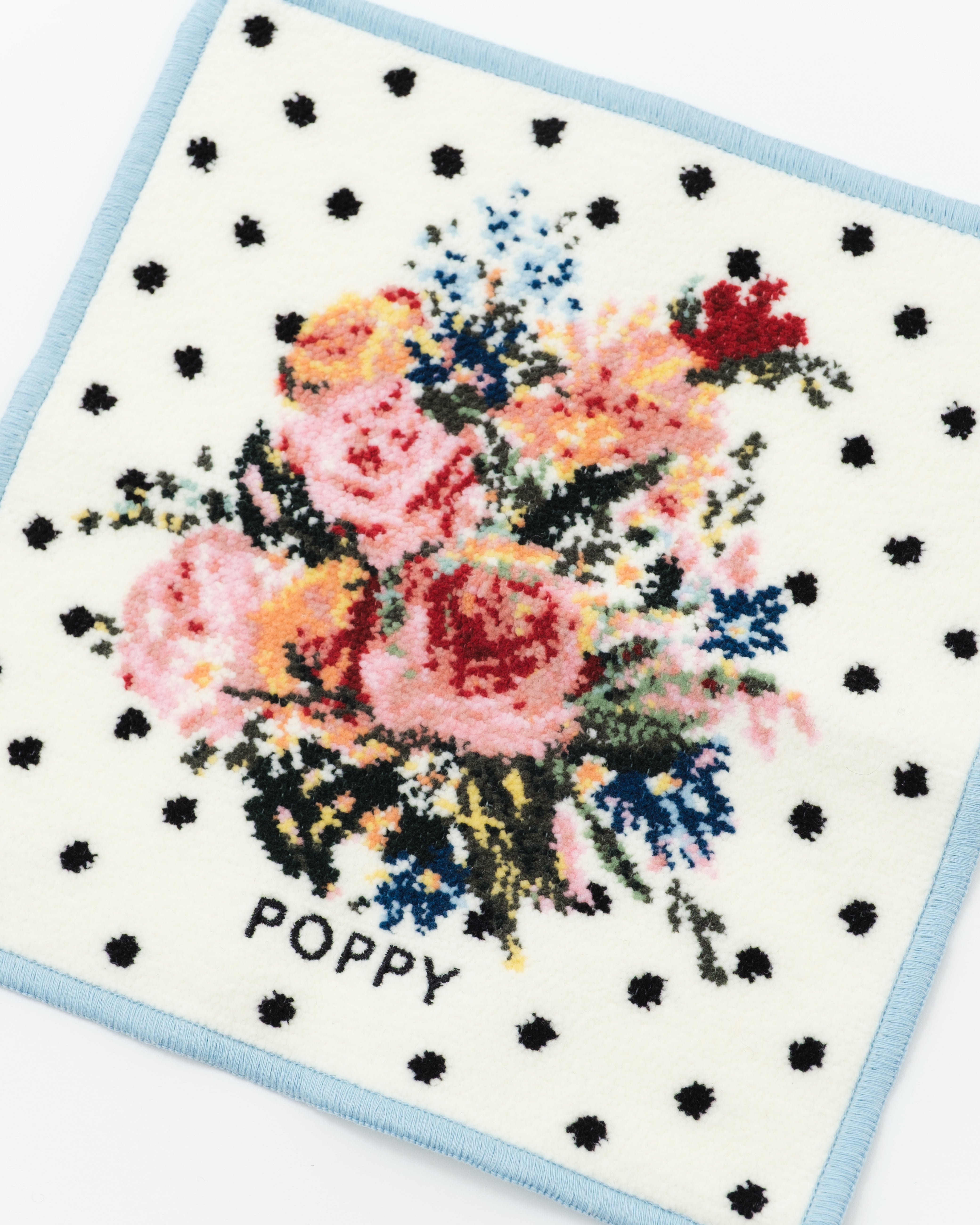 Flower dot chenille handkerchief