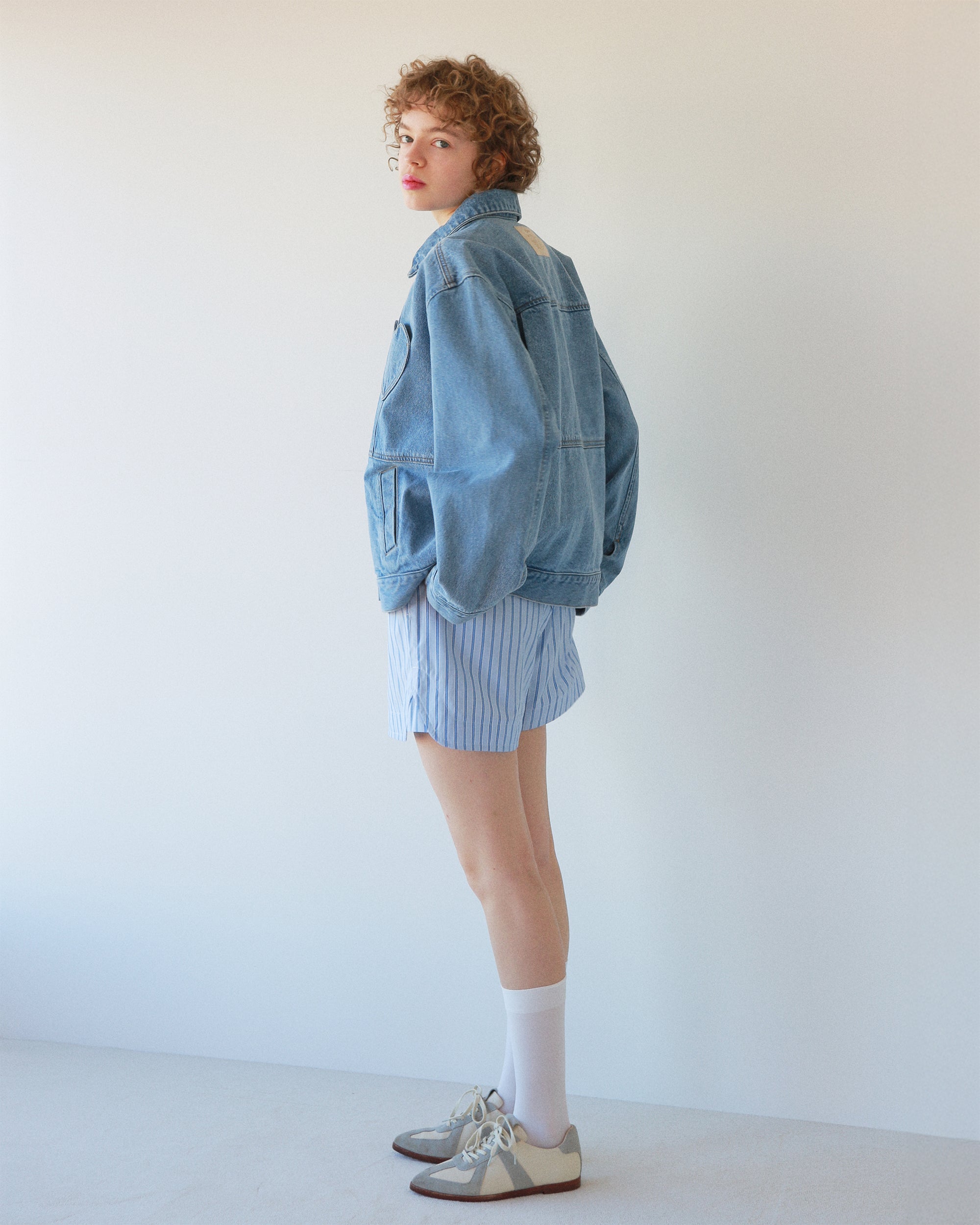 Heart pocket denim jacket