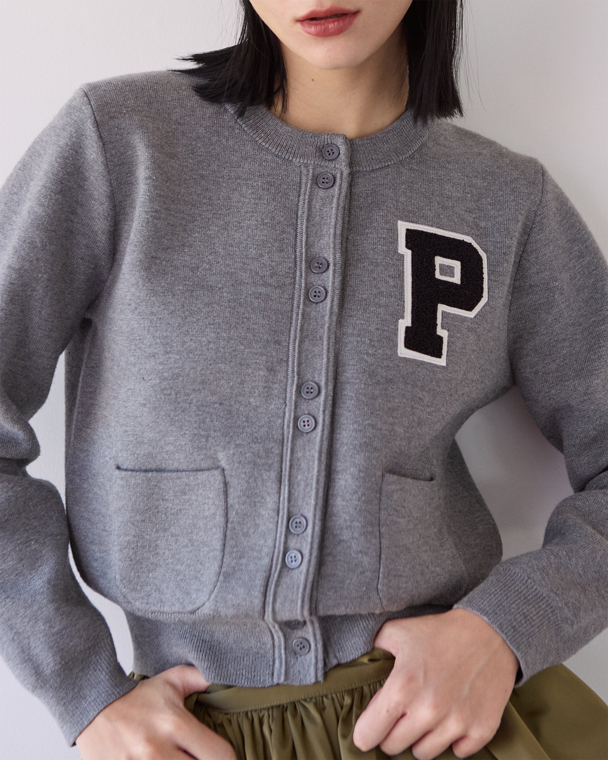 Double pocket patch cardigan
