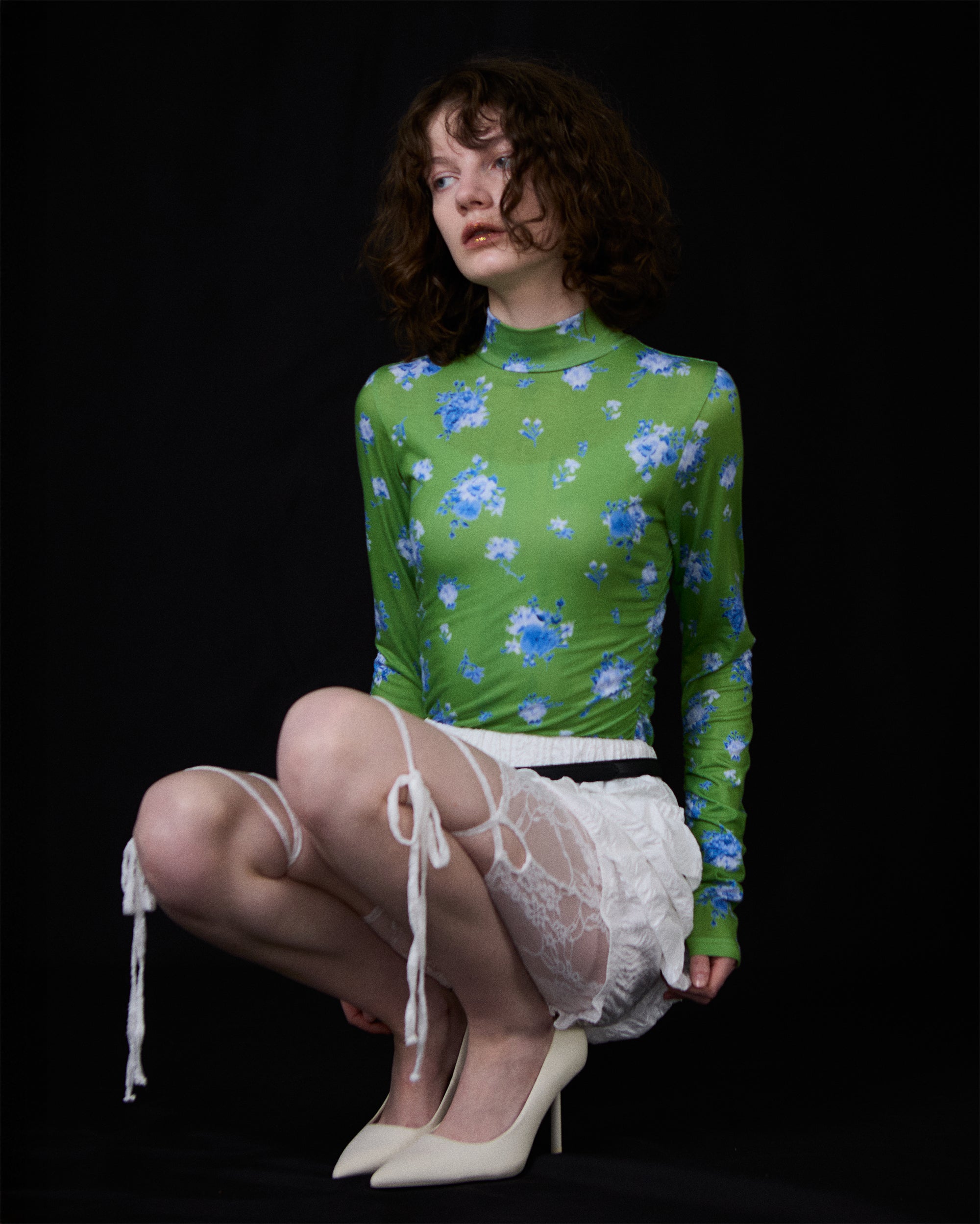 HANDPAINTED BLURRED JACQUARD (high neck)