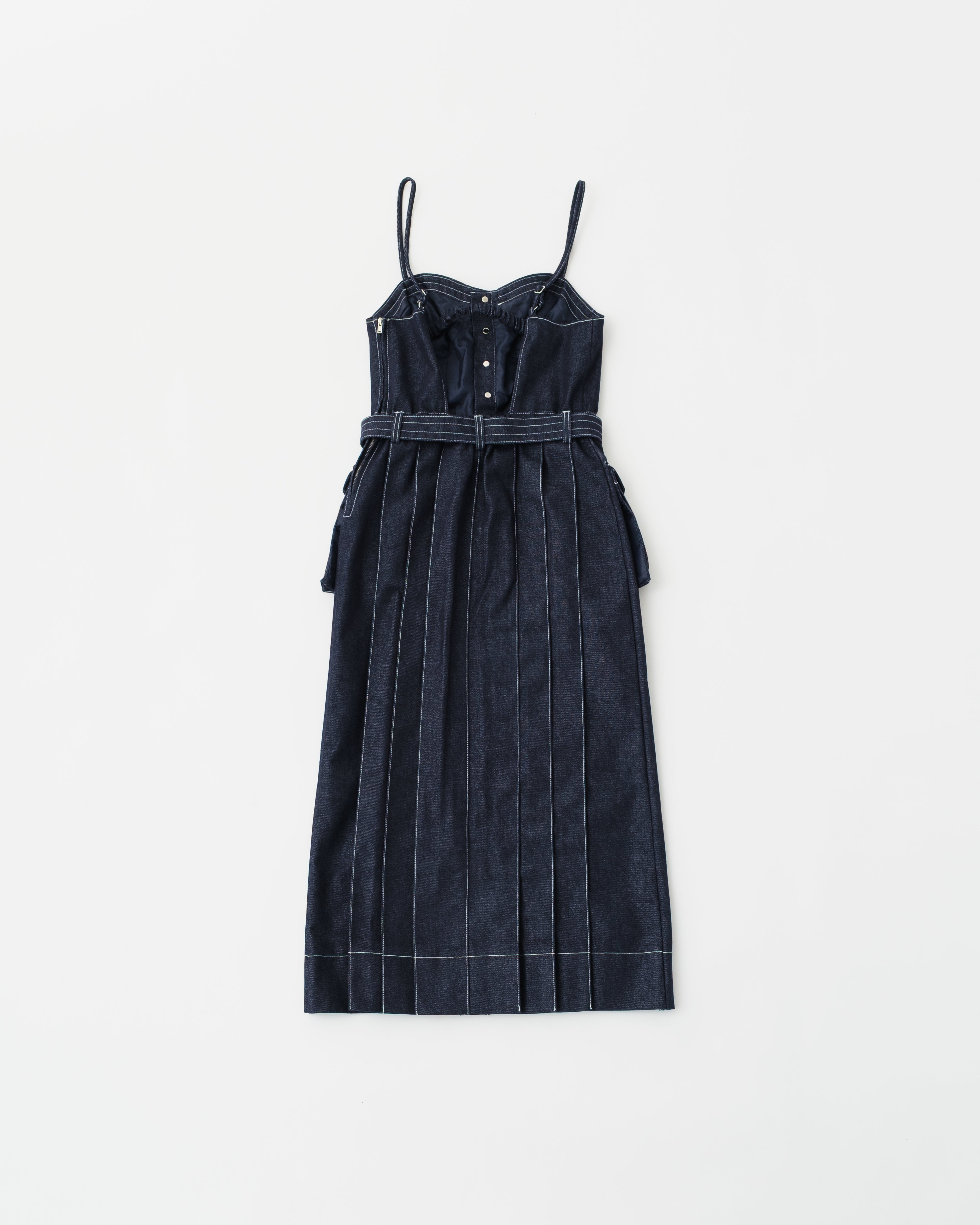 Denim pleated dress
