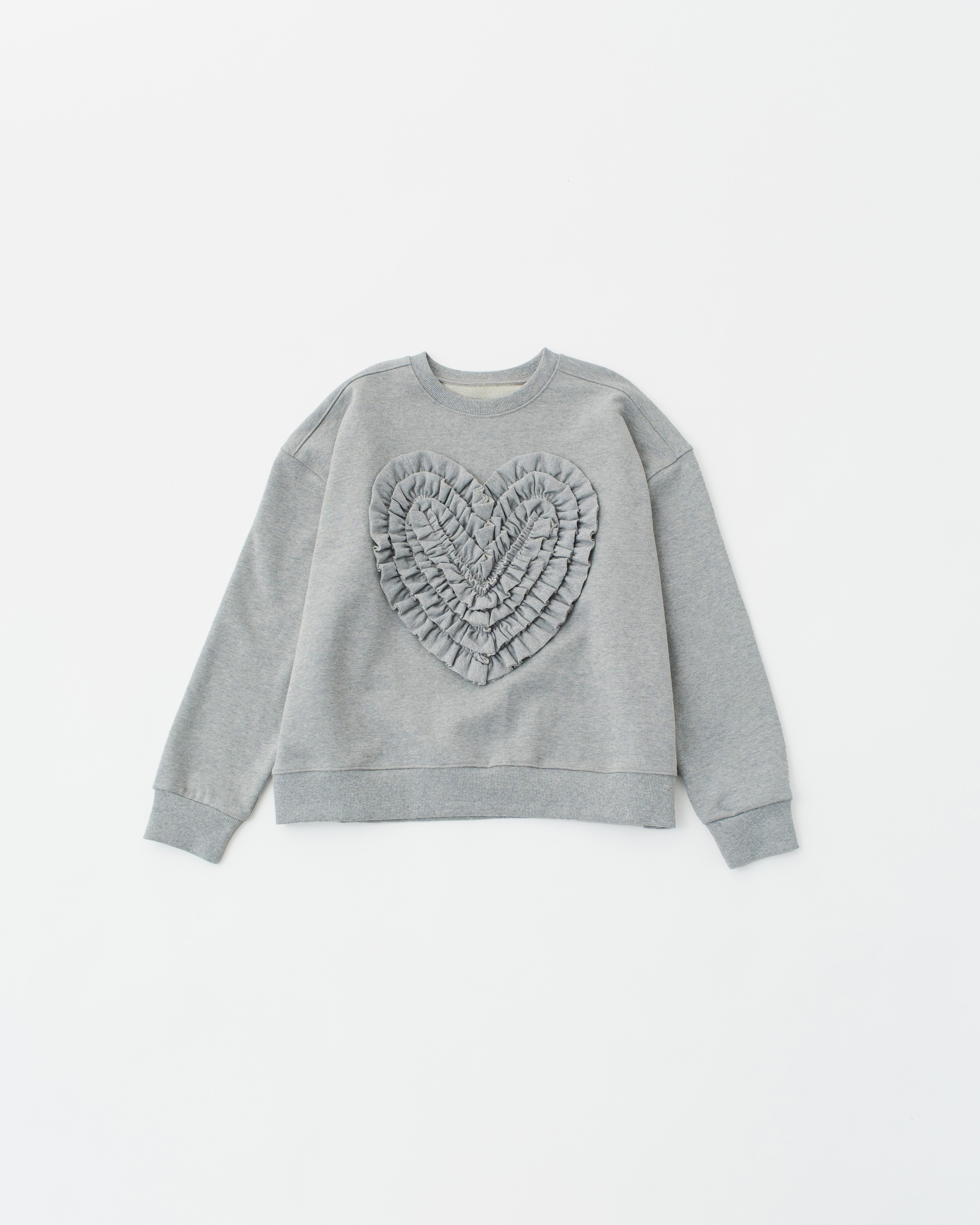 Heart gathered sweatshirt