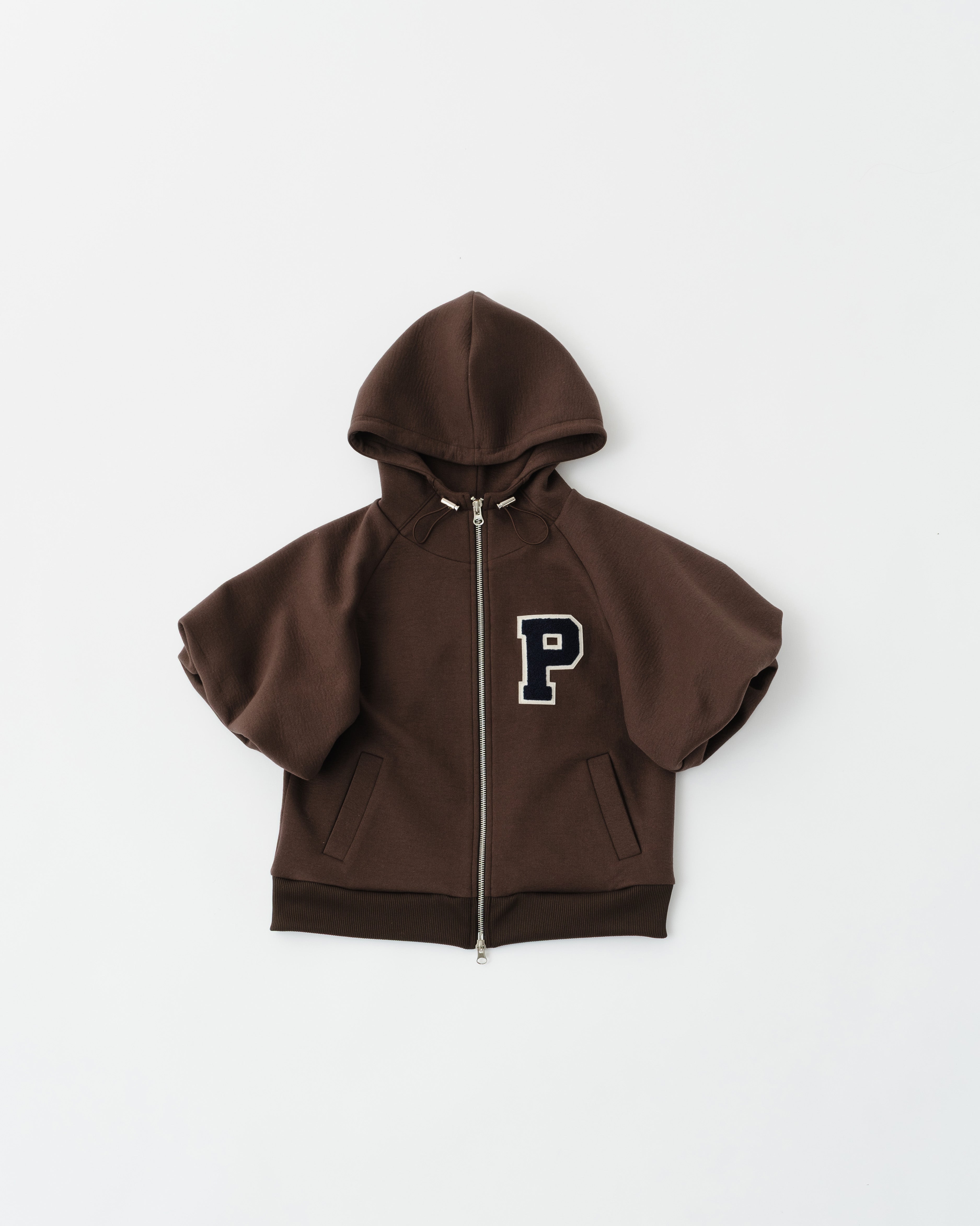 Balloon sleeve patch hoodie