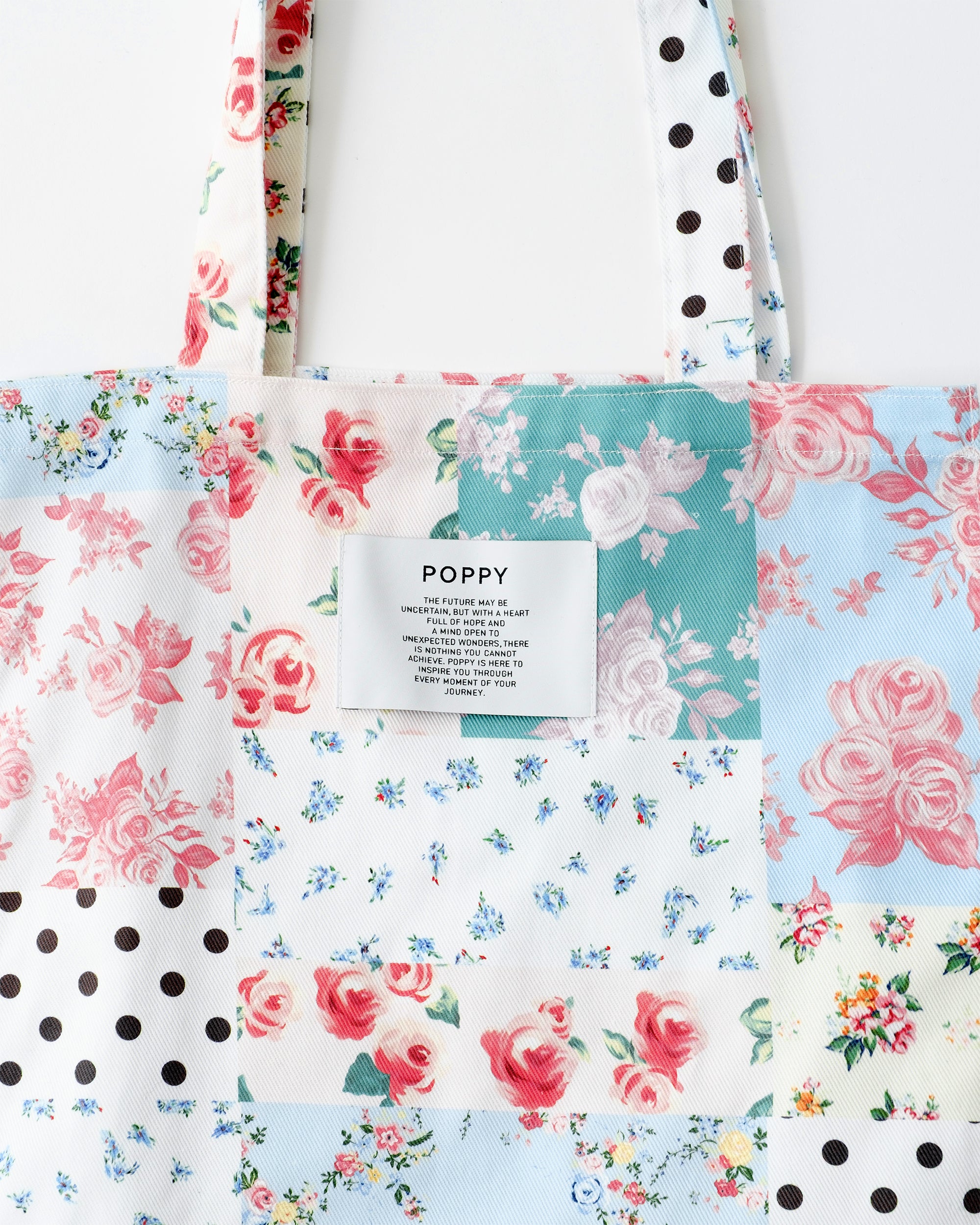 Nostalgia patch patchwork tote bag