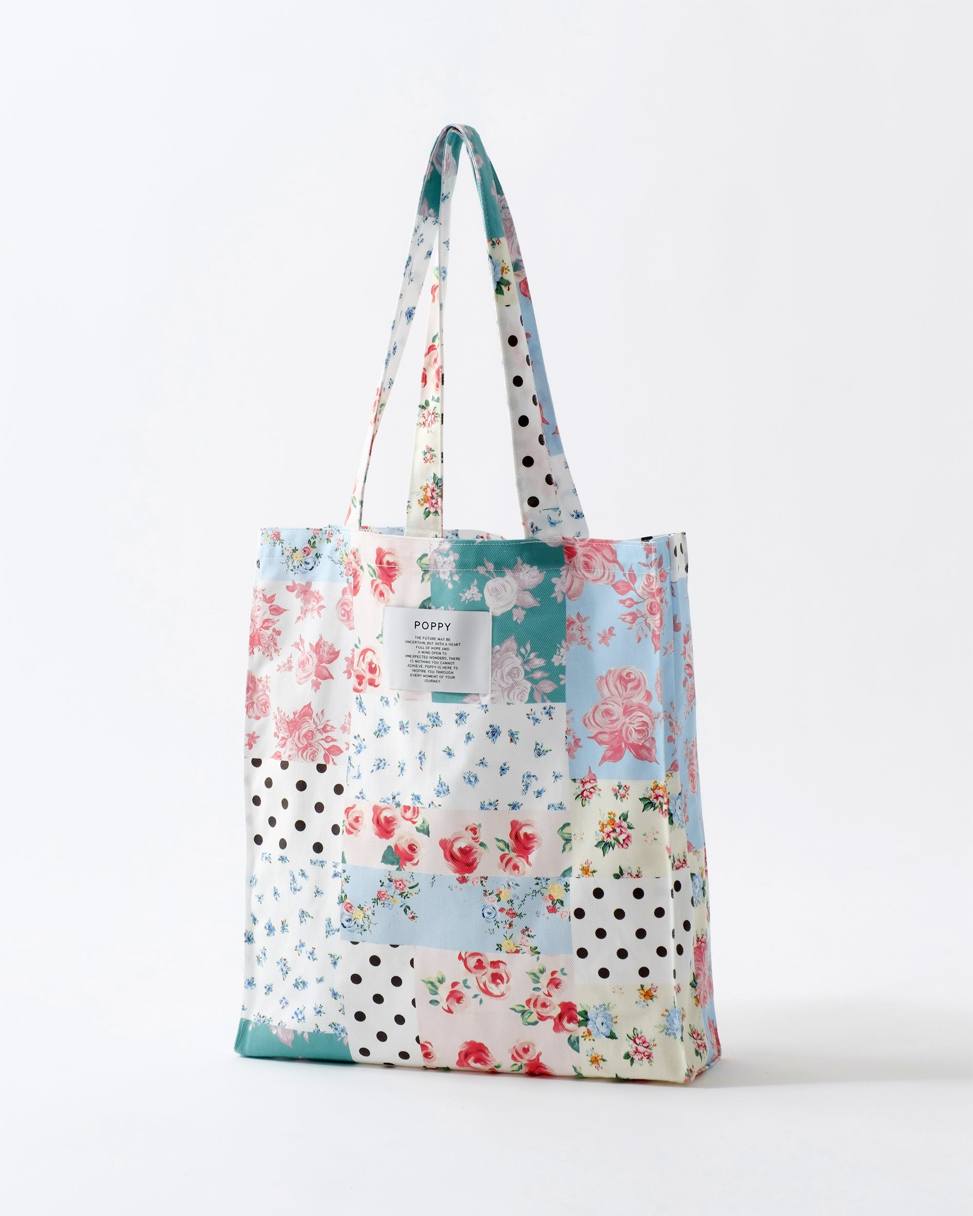 Nostalgia patch patchwork tote bag