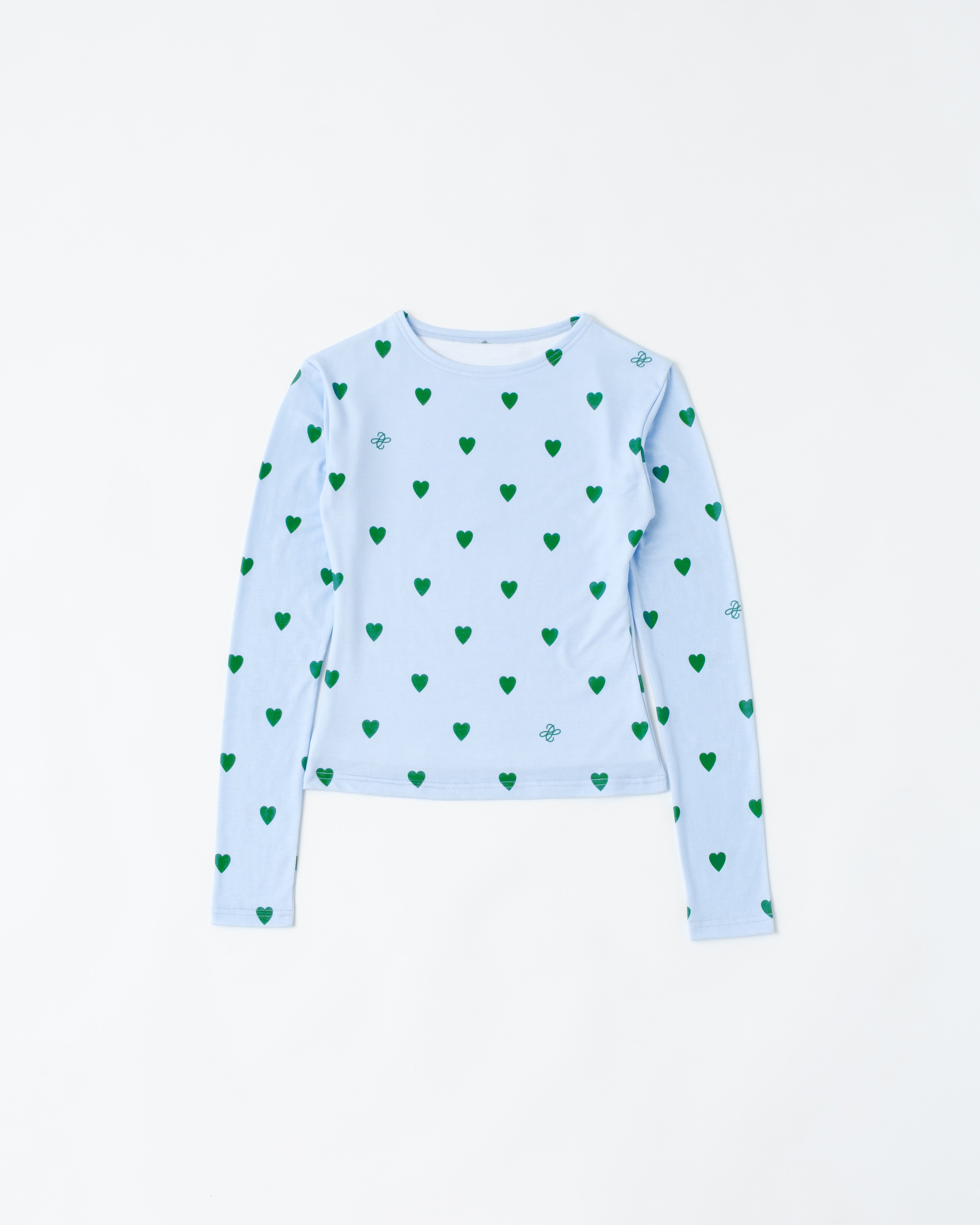 LOVE HEART MONOGRAM (white / blue)