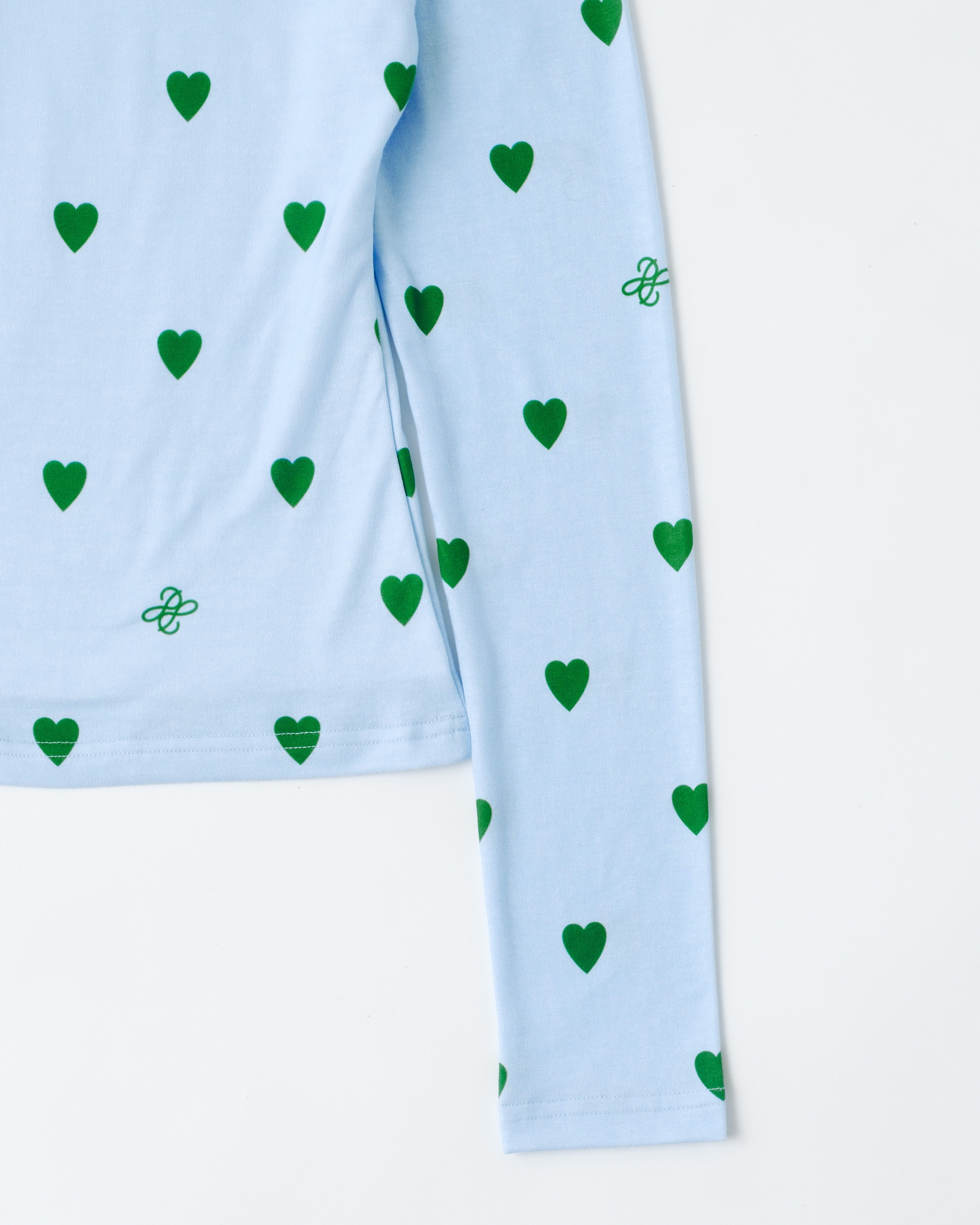 LOVE HEART MONOGRAM (white / blue)