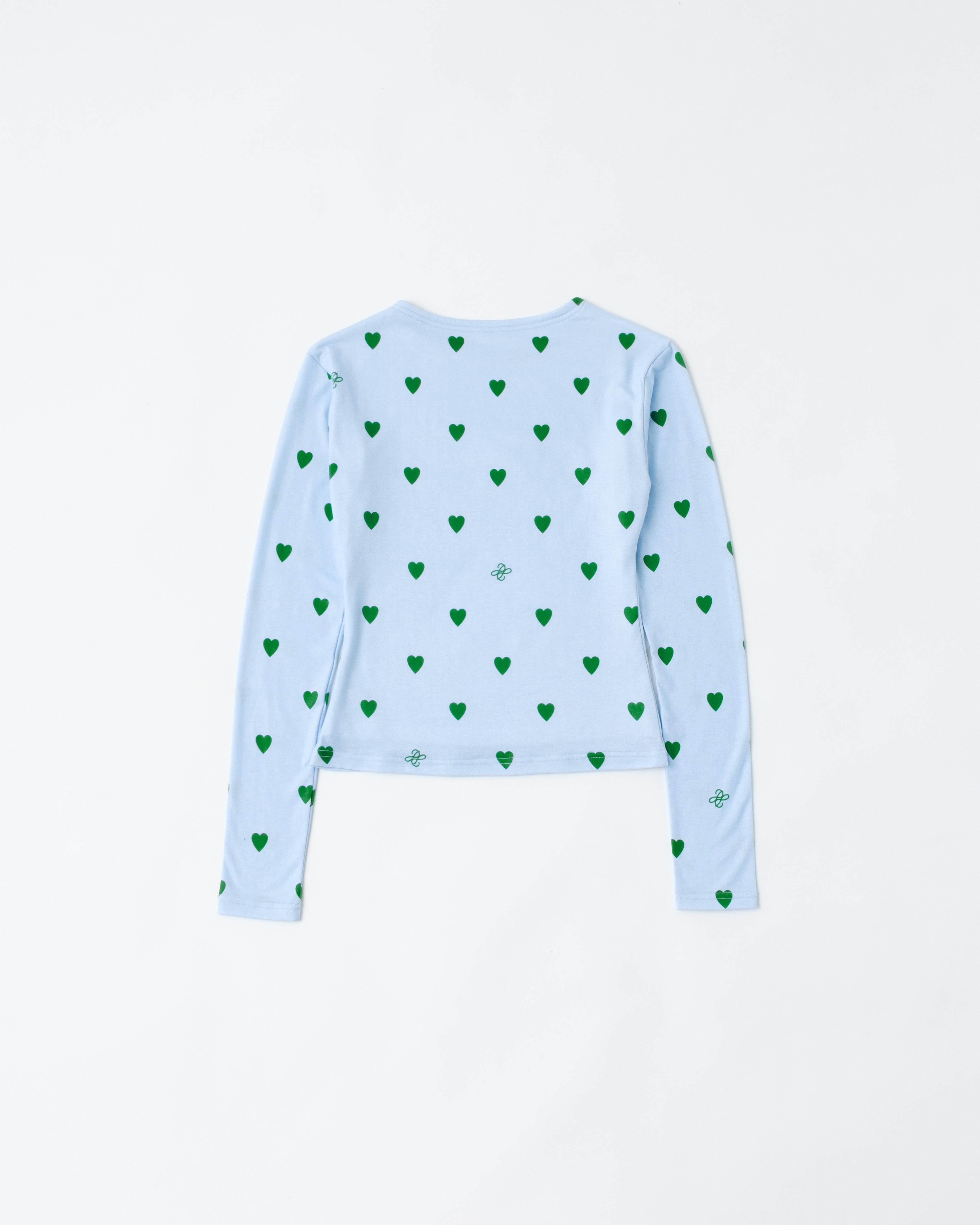 LOVE HEART MONOGRAM (white / blue)