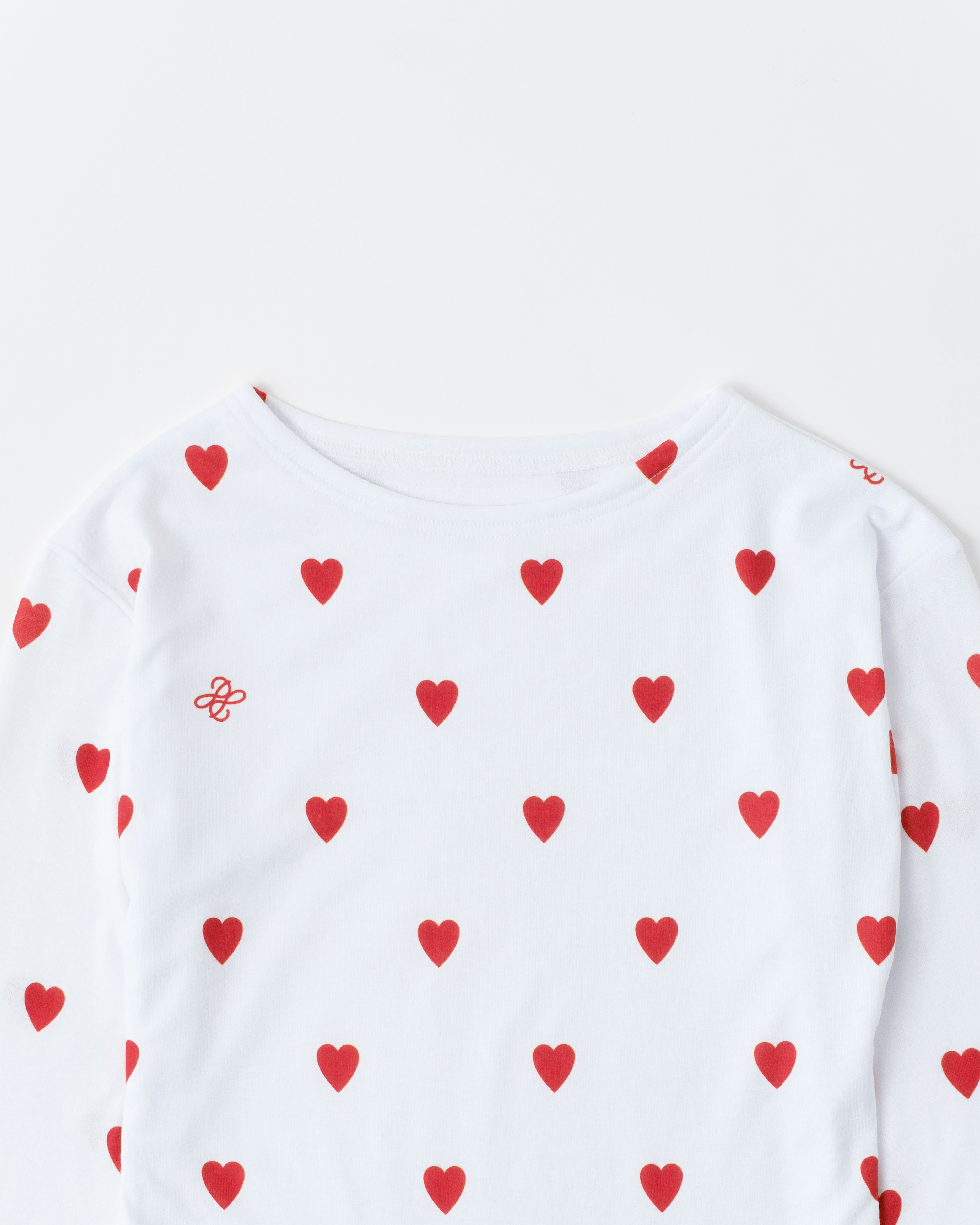 LOVE HEART MONOGRAM (white / blue)
