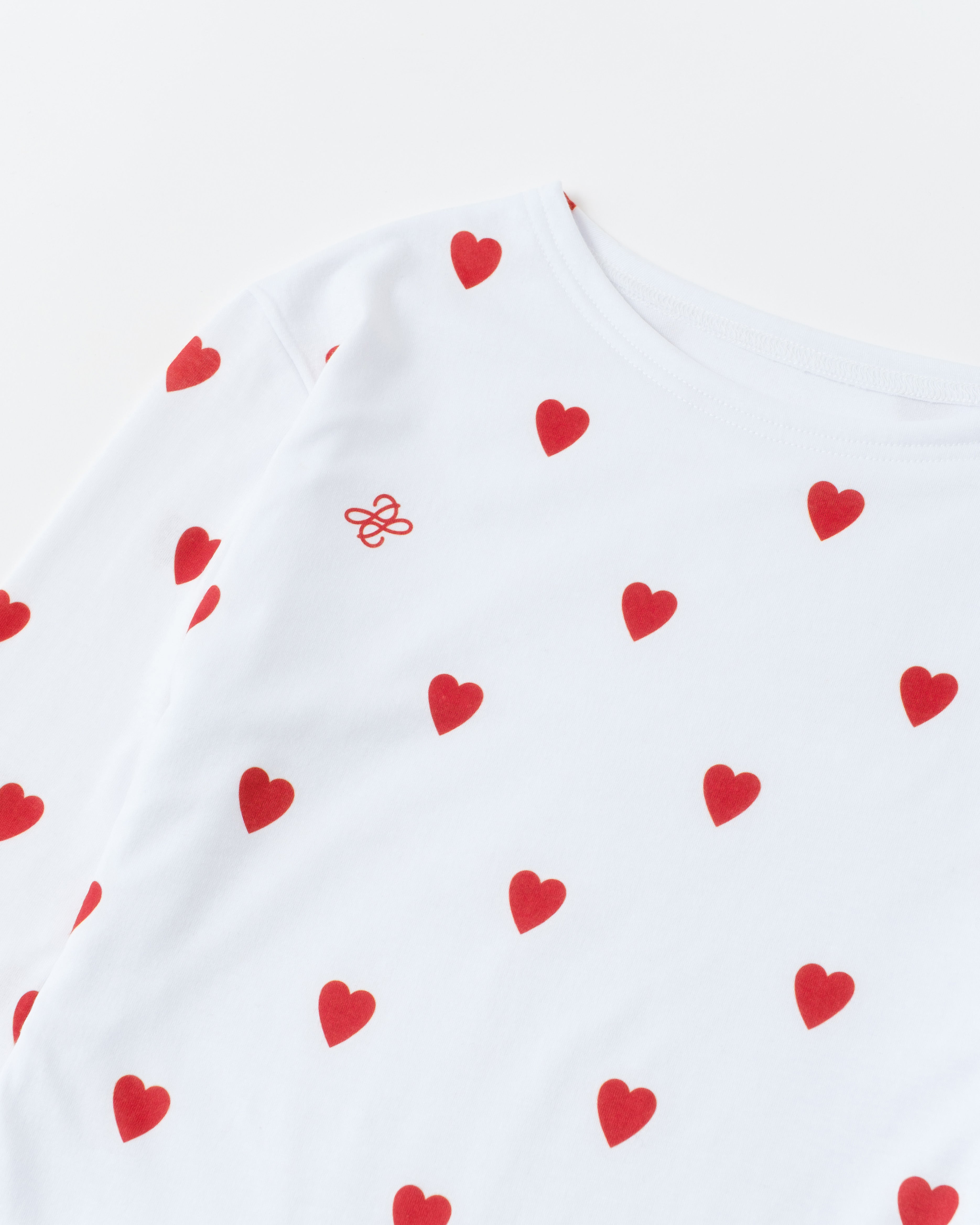 LOVE HEART MONOGRAM (white / blue)