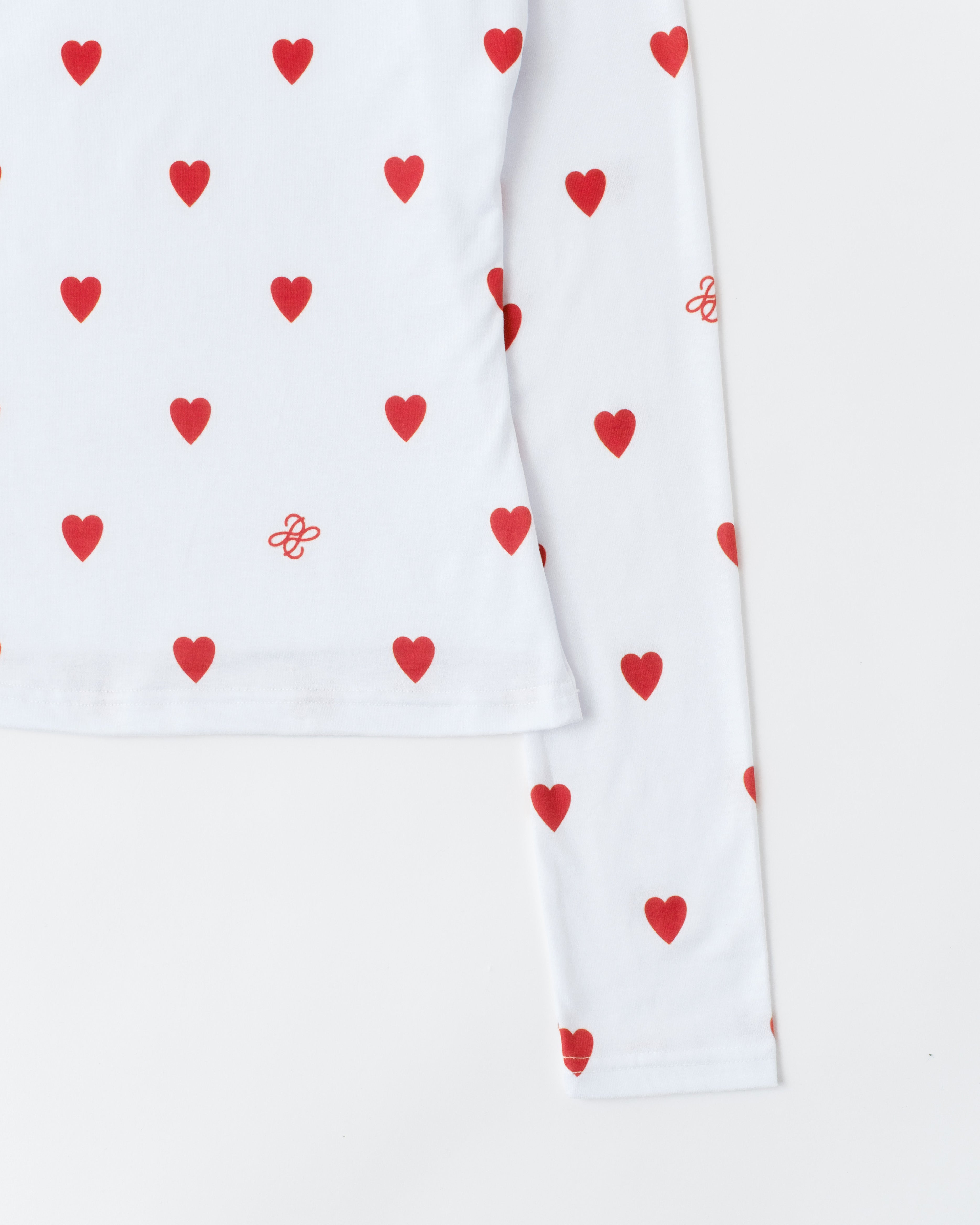 LOVE HEART MONOGRAM (white / blue)