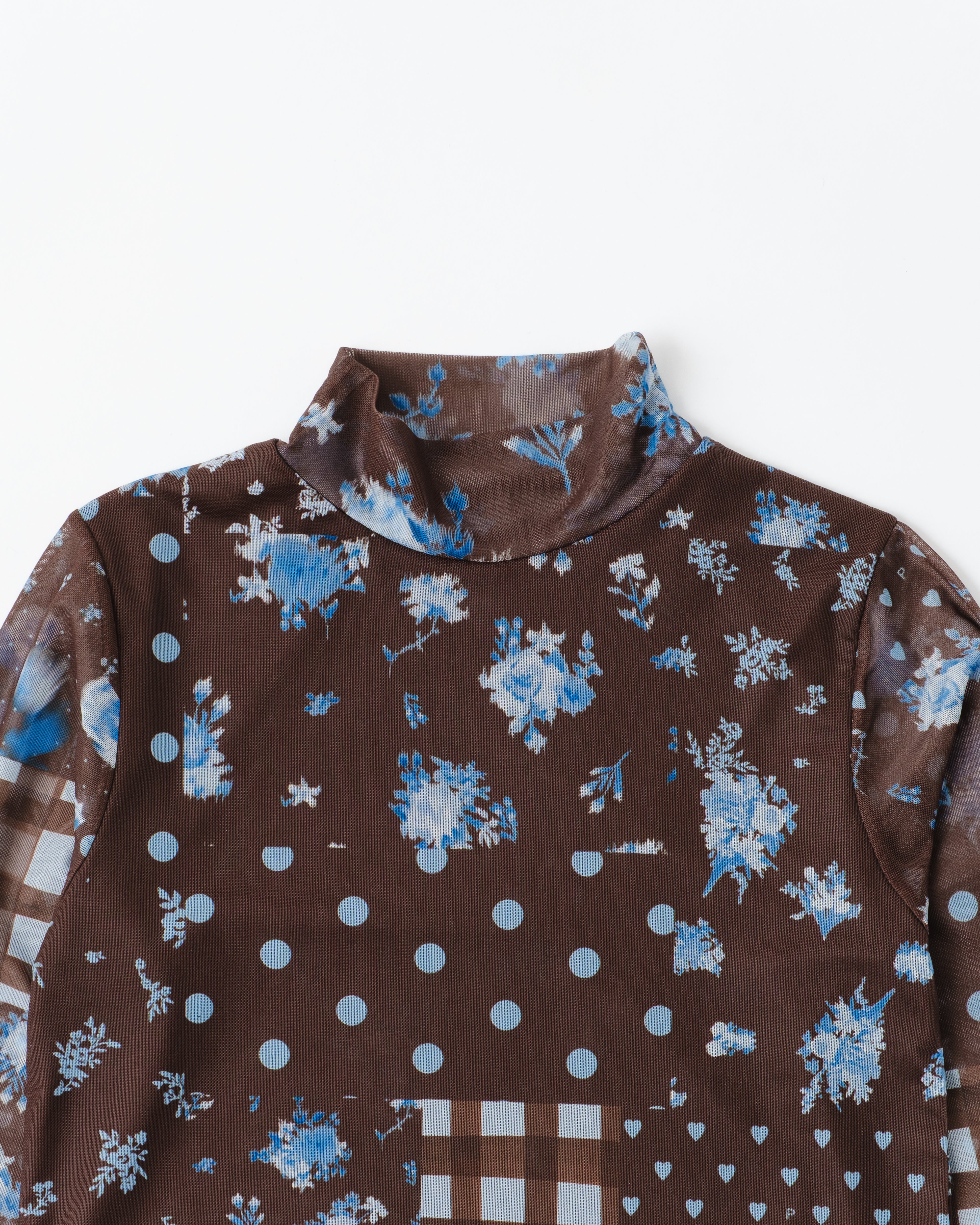 POP BROWN &BLUE PATCH (high neck)